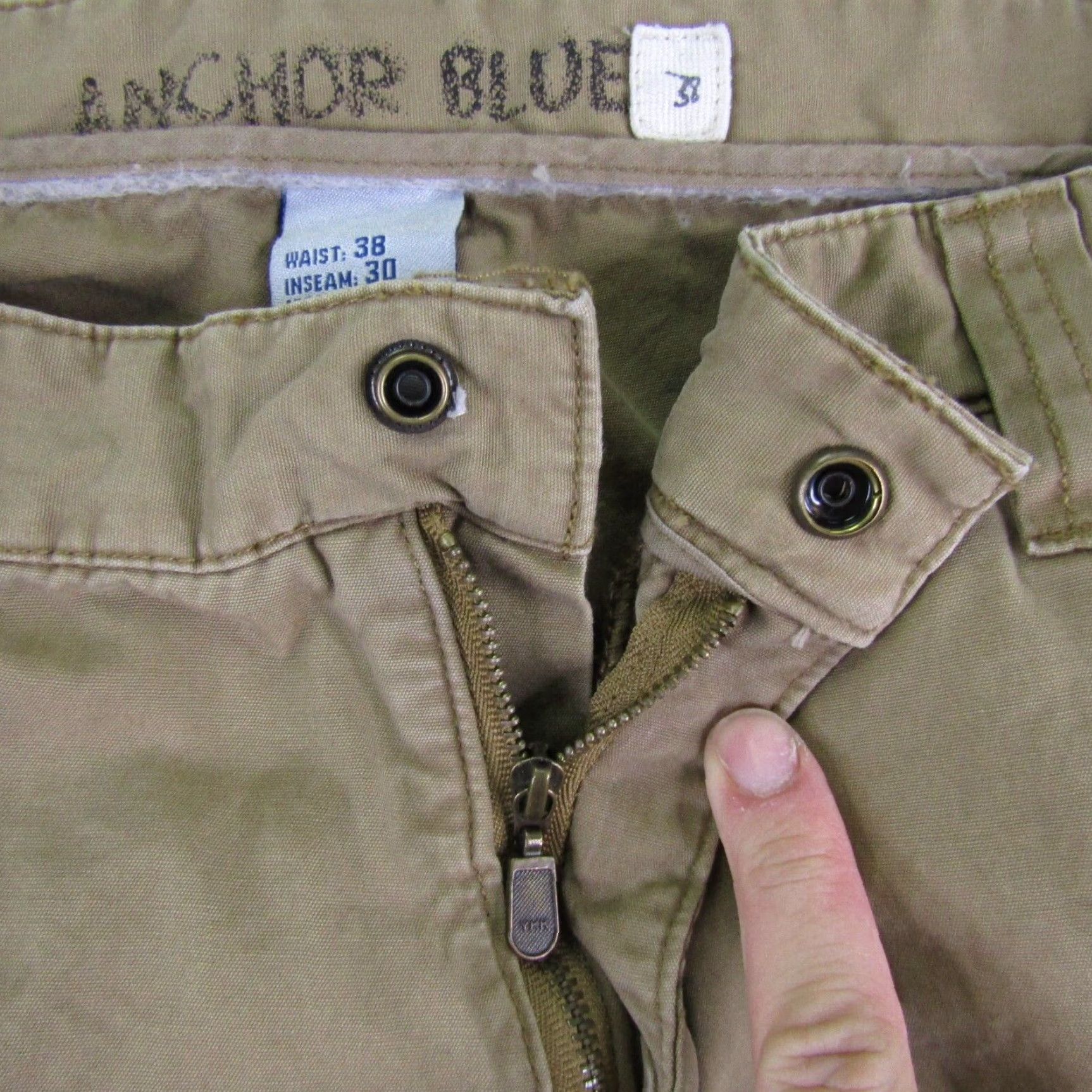 Anchor Blue VINTAGE Anchor Blue Cargo Pants Mens 38x30 Brown Baggy Grunge Wide-Leg Y2K Size US 37 - 4 Thumbnail