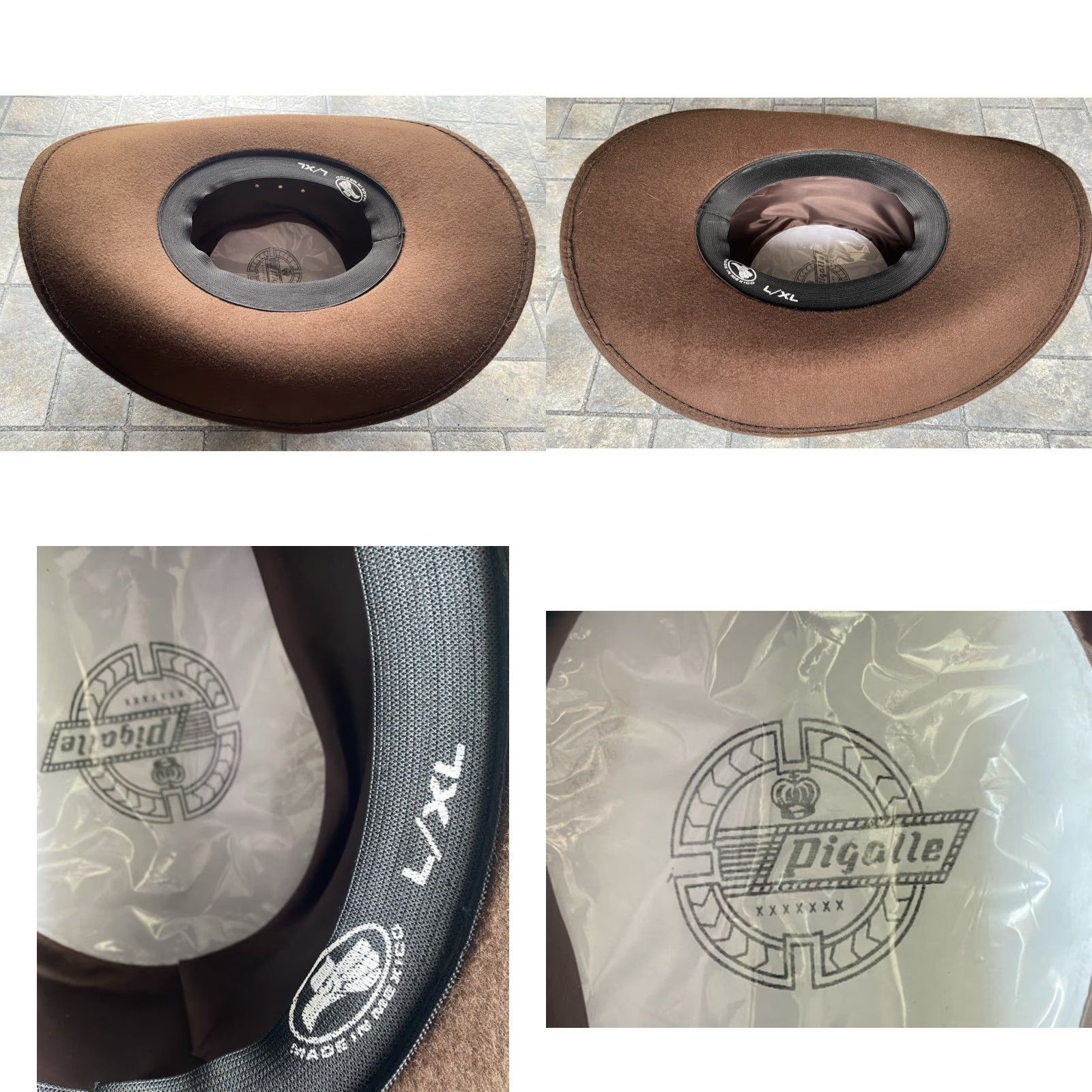Pigalle Pigalle Cowboy Hat L/XL Unisex Adults Brown Made In Mexico Western 7X XXXXXX 7X Cowboy Hat Mens Womens Girls Boys Size ONE SIZE - 8 Thumbnail