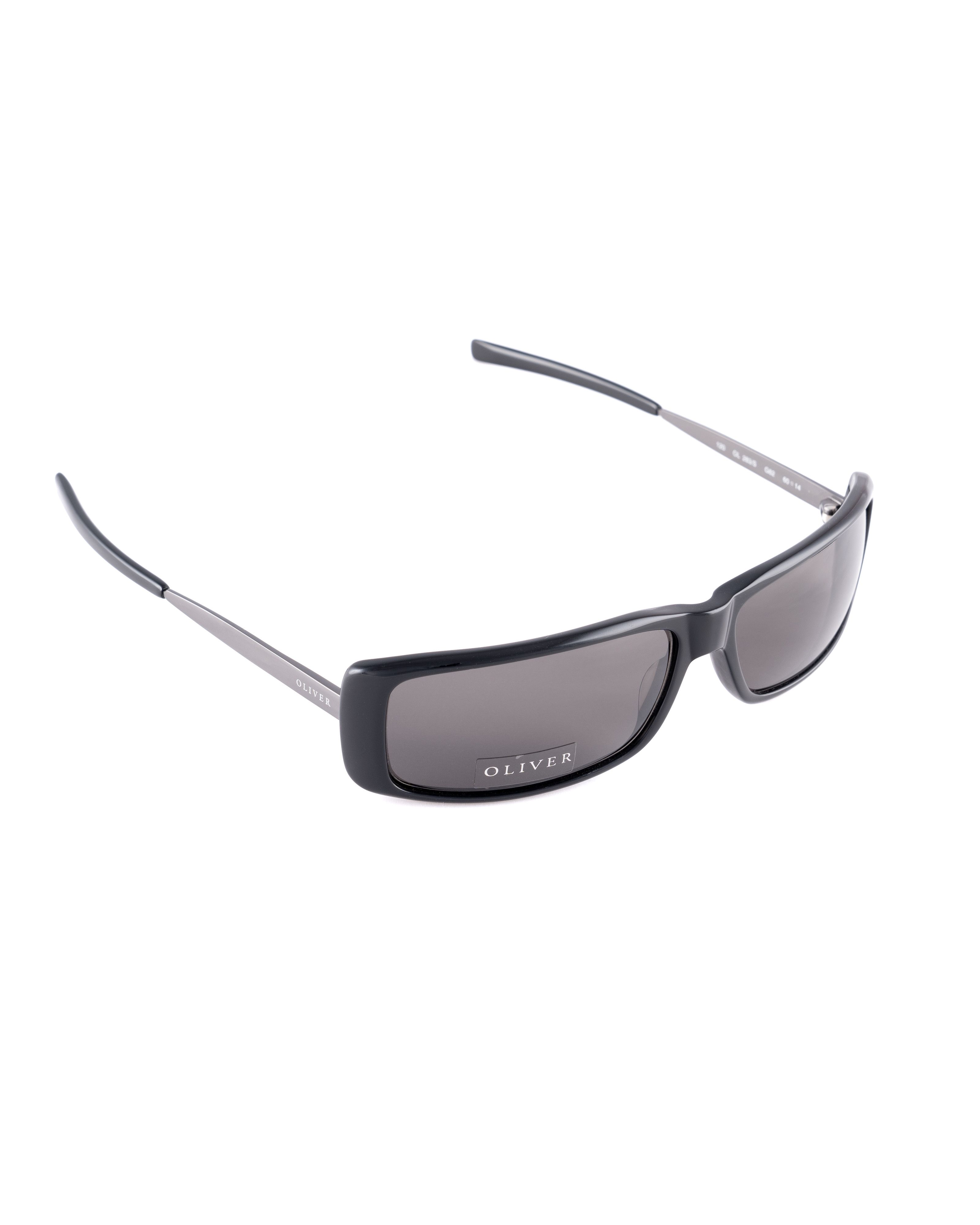 Valentino Oliver by Valentino 90's Rectangle Black Sunglasses Size ONE SIZE - 2 Thumbnail