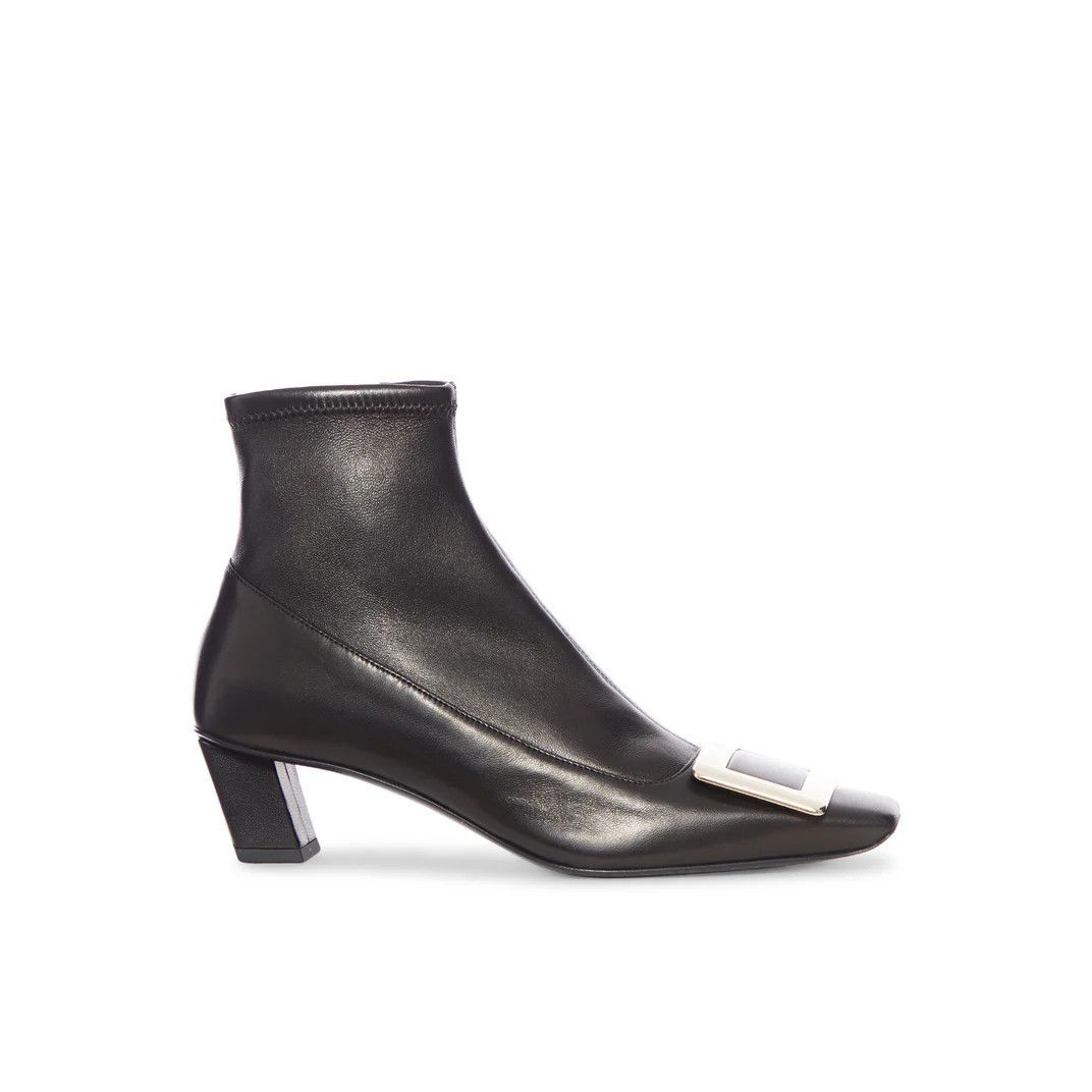 Roger Vivier Belle Vivier Black 45mm Leather Boots New & Aut