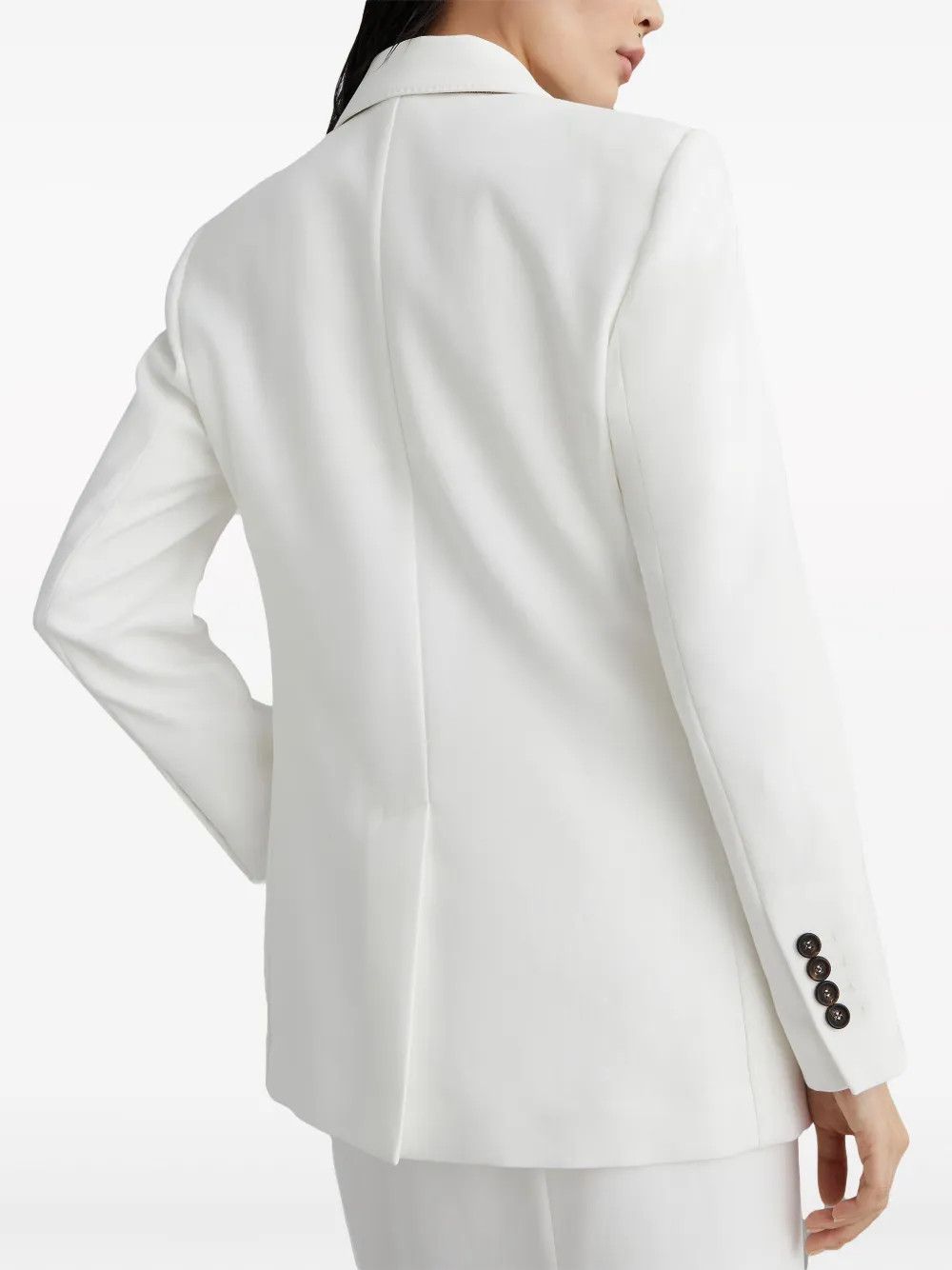 Brunello Cucinelli o1w1db10825 Woven Jacket Wool in Open White Size XL / US 12-14 / IT 48-50 - 4 Thumbnail