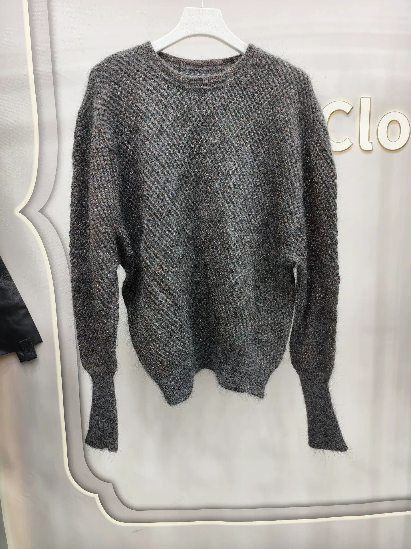 Brunello Cucinelli Brunello Cucinelli Gray Mohair Blend Sweater Size M / US 6-8 / IT 42-44 - 1 Thumbnail