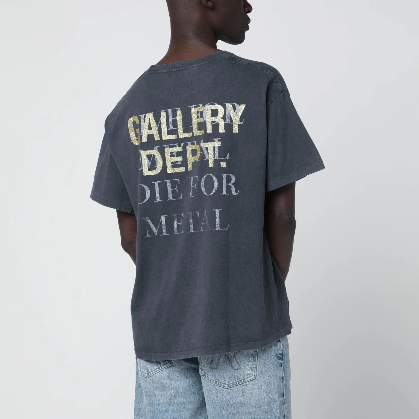 Gallery Dept. o1d2blof0426 Vintage-Effect Short Sleeve T-Shirt in Black Size US M / EU 48-50 / 2 - 3 Thumbnail