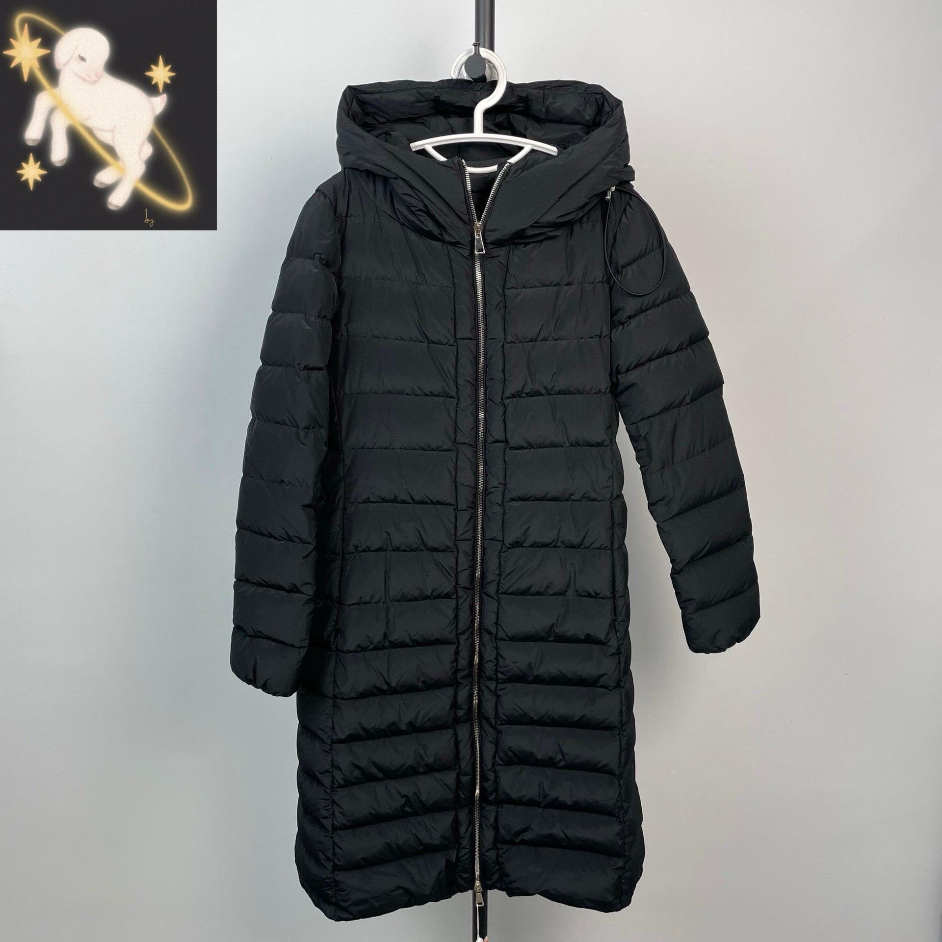 Moncler Moncler Down Long Black Down Jacket S Women Size S / US 4 / IT 40 - 1 Thumbnail