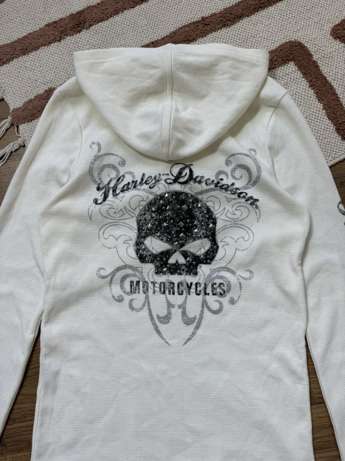 Harley Davidson HARLEY DAVIDSON VINTAGE Y2K HOODED LONG SLEEVE Size L / US 10 / IT 46 - 8 Thumbnail