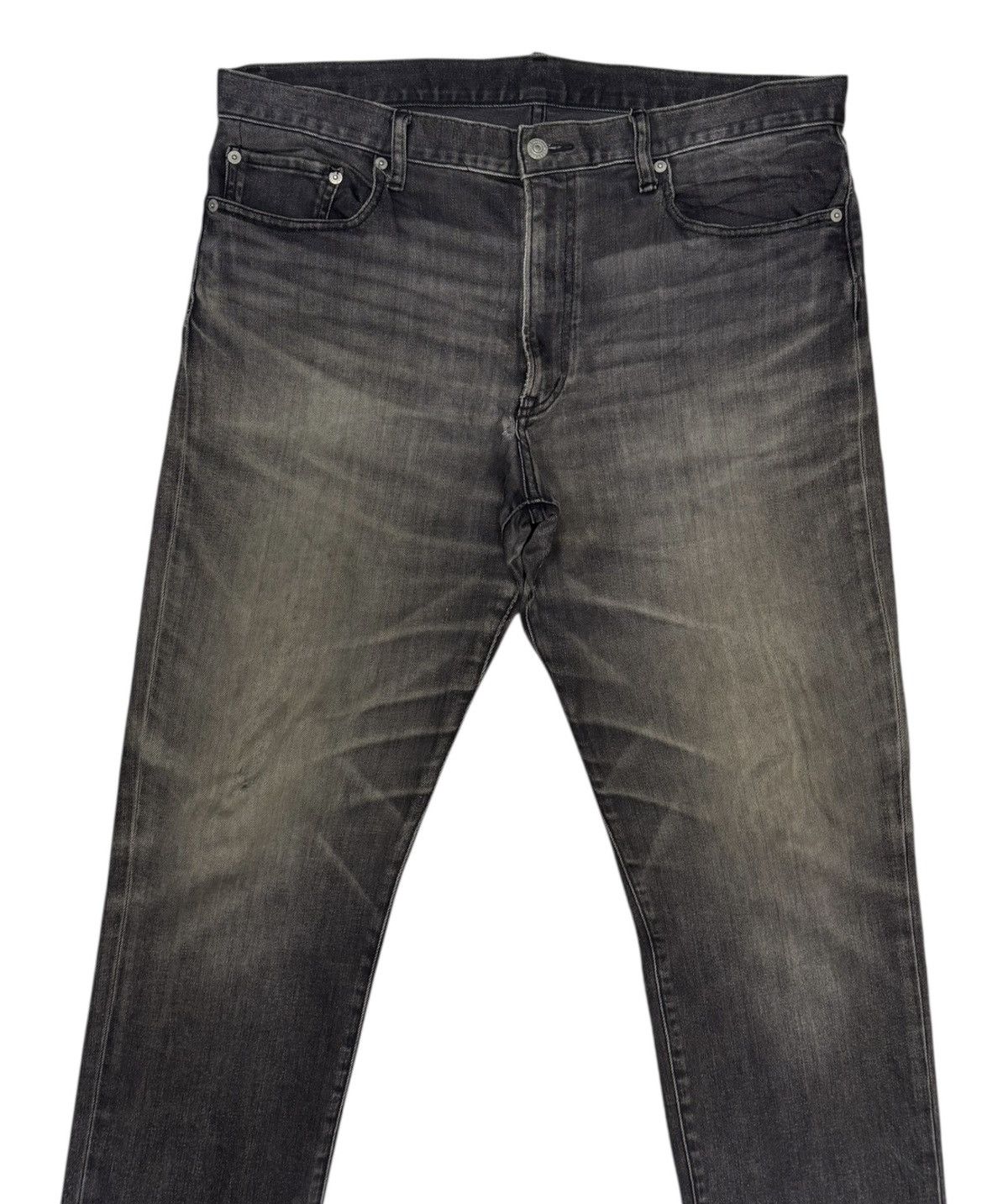 GU × Undercover Vintage GU Faded Black Loose Distressed Jean Size US 37 - 5 Thumbnail
