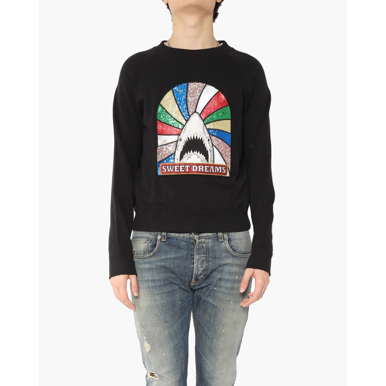 Saint Laurent Paris SS17 Sweet Dreams Shark Patch Sweatshirt Size US XS / EU 42 / 0 - 1 Thumbnail