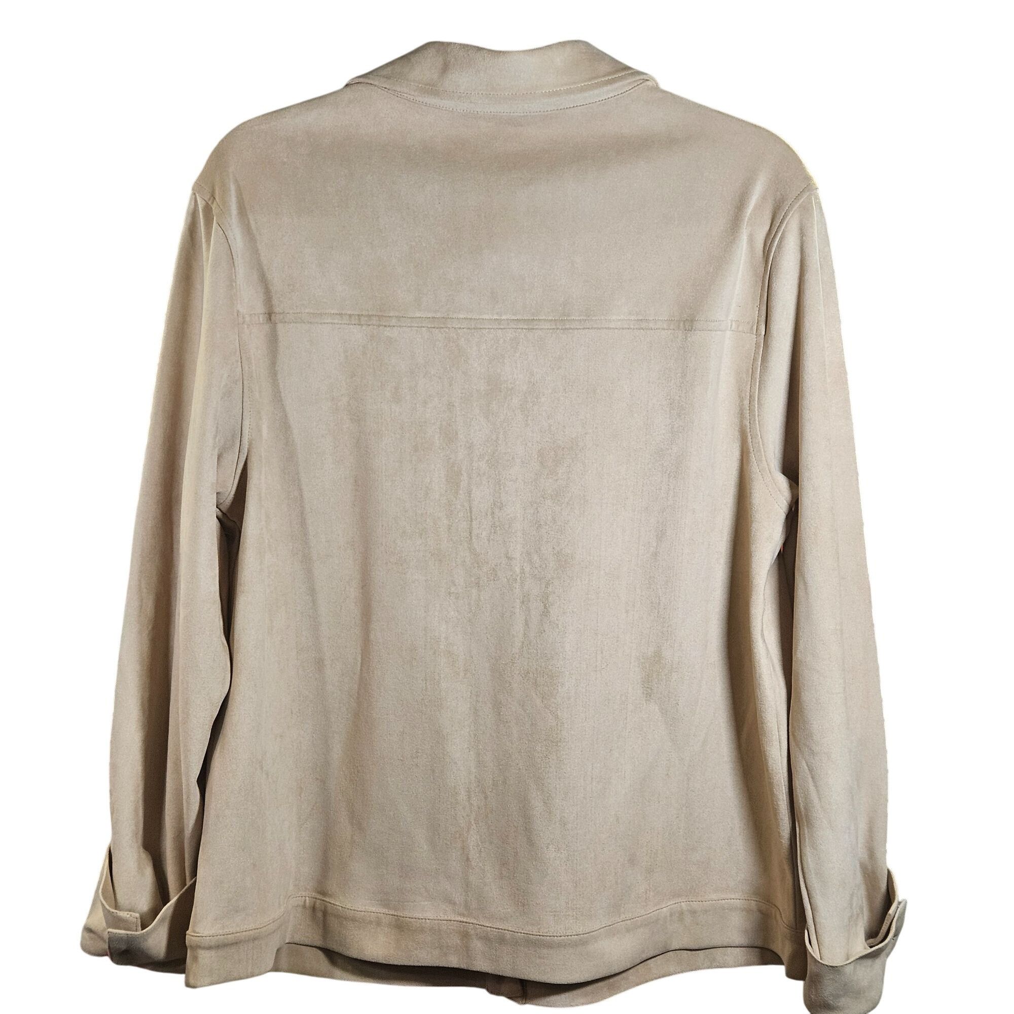 Other Naked Zebra Women’s Faux Suede Jacket Beige L Quiet Luxury M Size L / US 10 / IT 46 - 3 Thumbnail