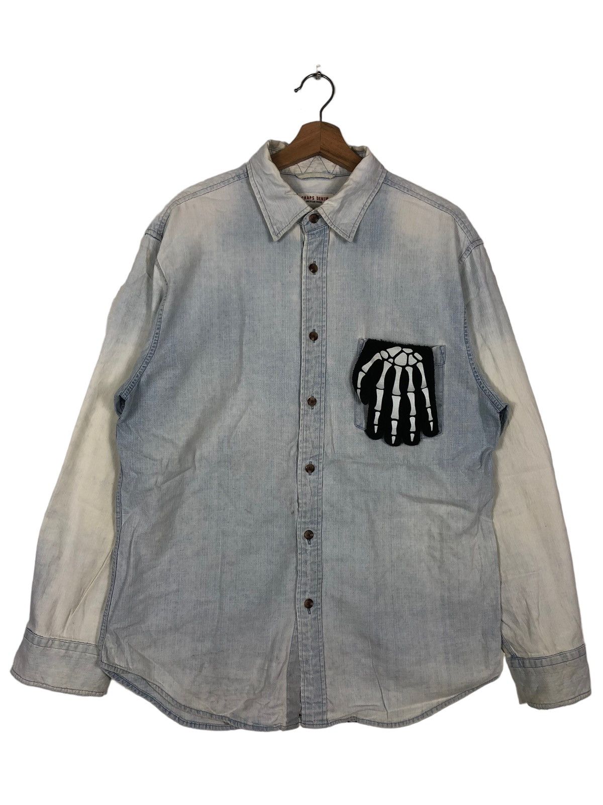 Japanese Brand 🔥90’s Vintage Chambray Shirts Chaps Denim Size US L / EU 52-54 / 3 - 1 Thumbnail