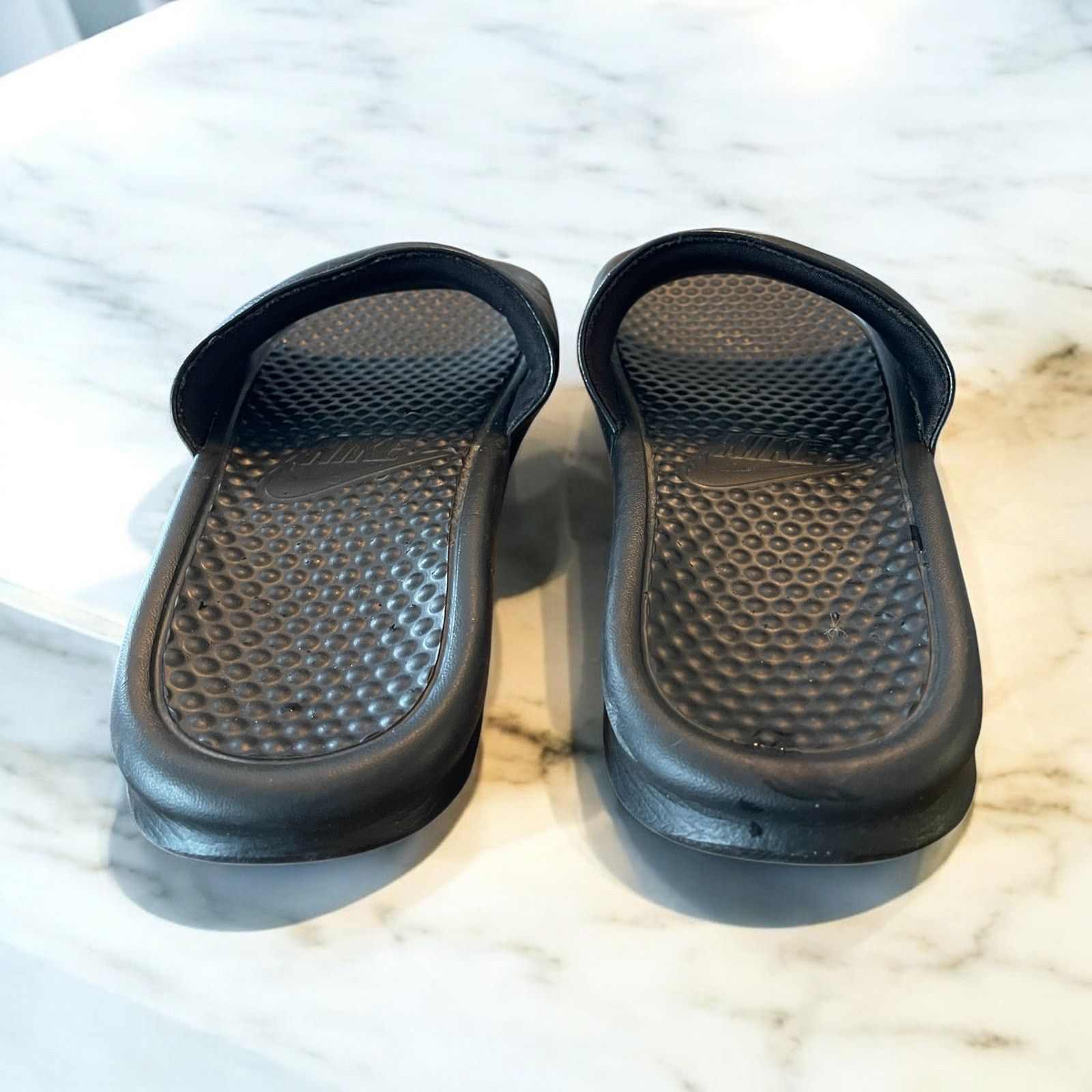 Nike NIKE sandals Flip Flops Slides Size 9 Benassi Black Pink Size US 9 / IT 39 - 4 Thumbnail