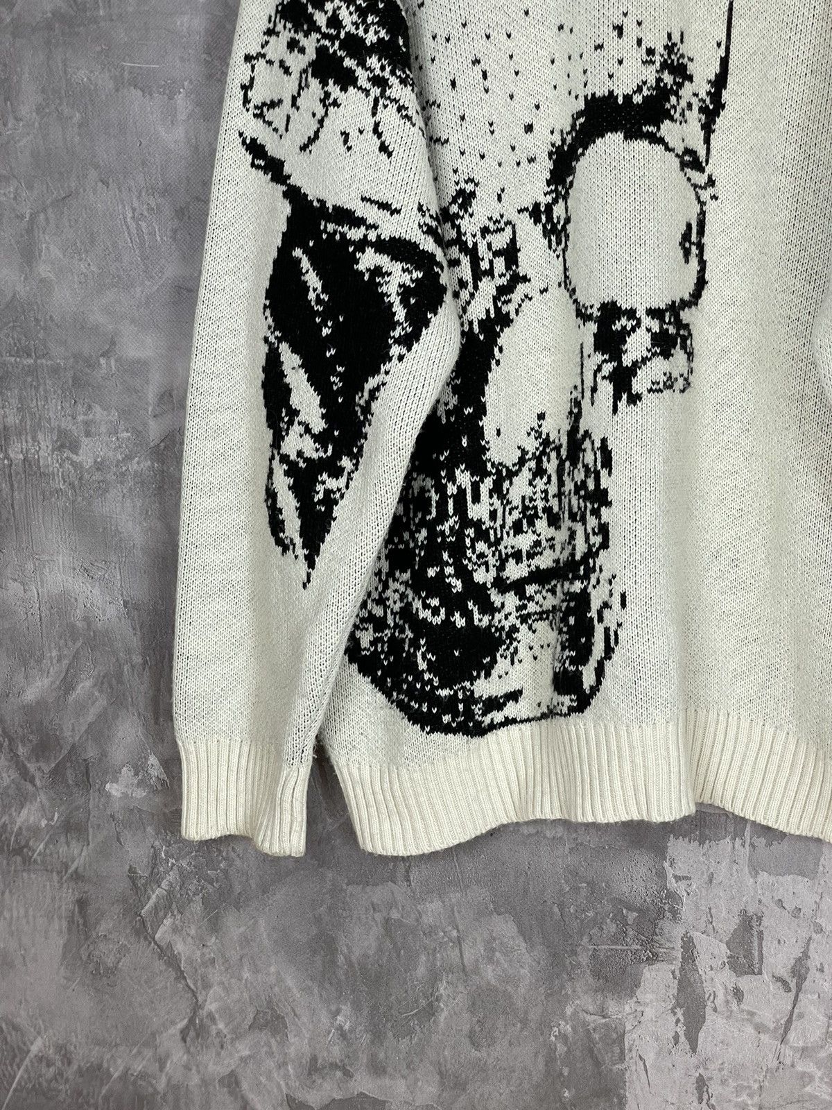Vintage Vintage Skull Sweater Knit Y2K Avant Garde Baggy Punk Size US L / EU 52-54 / 3 - 5 Thumbnail