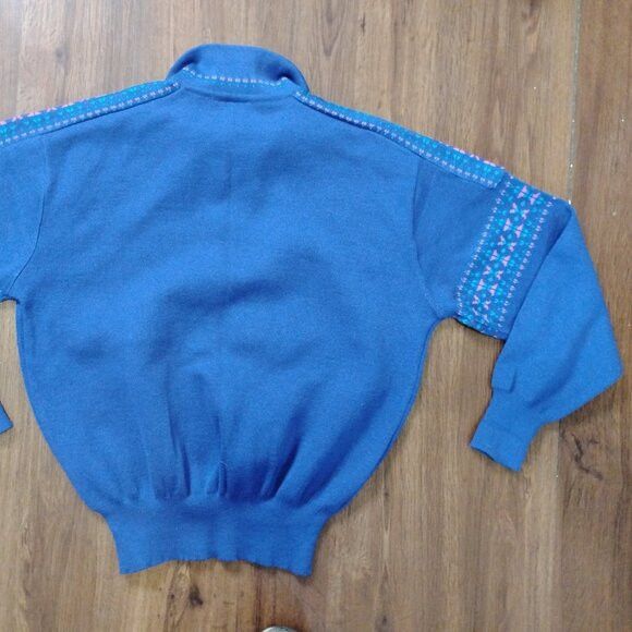 Meister Vintage Meister Nordic Neon Zipper Sweater Jumper Wool Blend Size L / US 10 / IT 46 - 8 Thumbnail