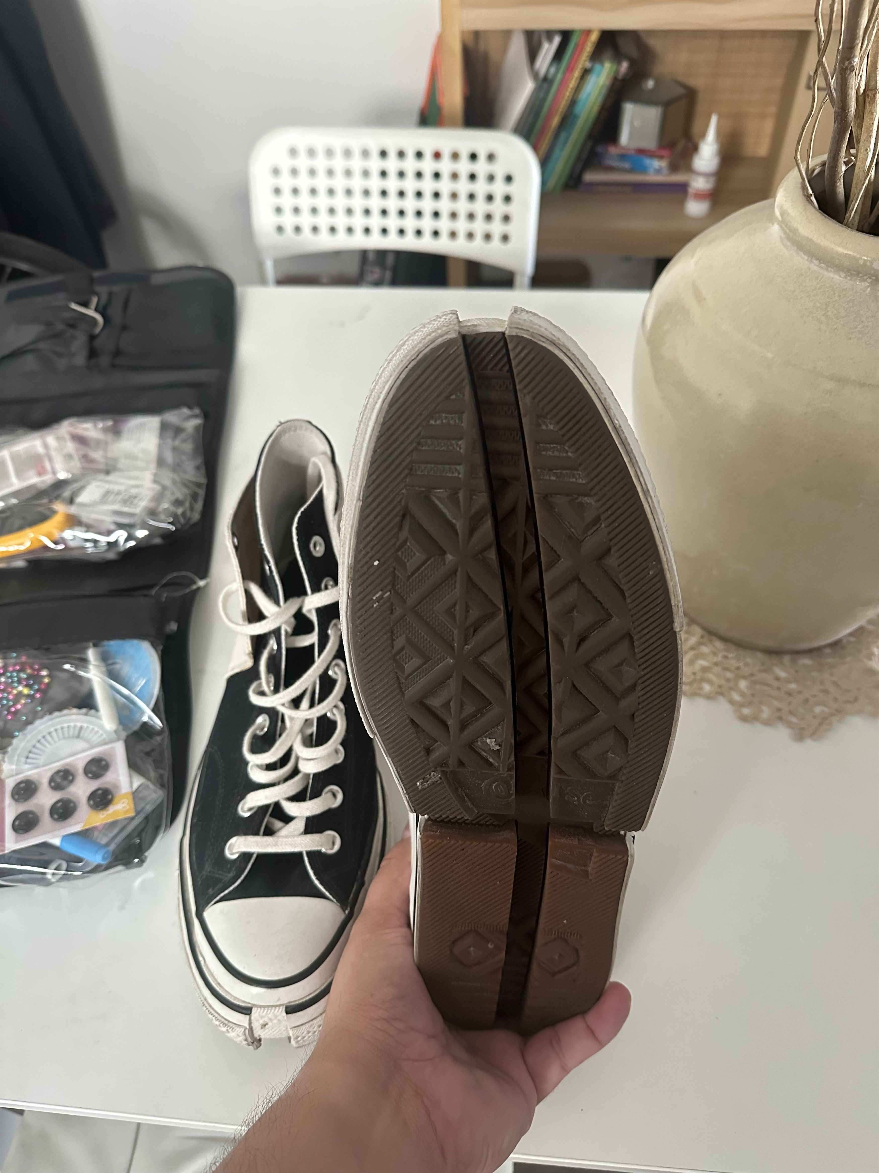 Converse × Feng Chen Wang 2020 Feng Chen Wang x Chuck 70 2-in-1 'Ivory Black' Size US 12 / EU 45 - 7 Thumbnail