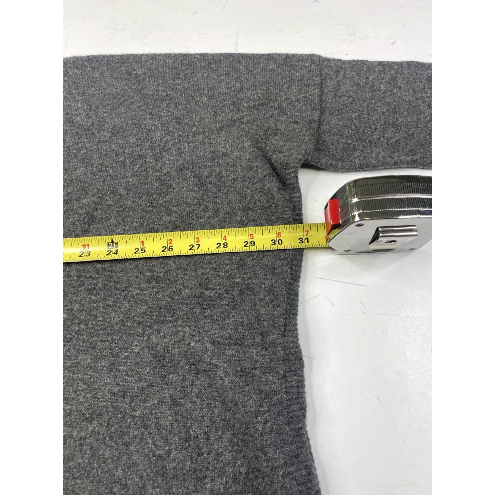Vintage VINTAGE? No — State Cashmere Sweater Women L Gray 100% Cashmere V-Neck Knit Boxy Oversized Shirt? Size L / US 10 / IT 46 - 6 Thumbnail
