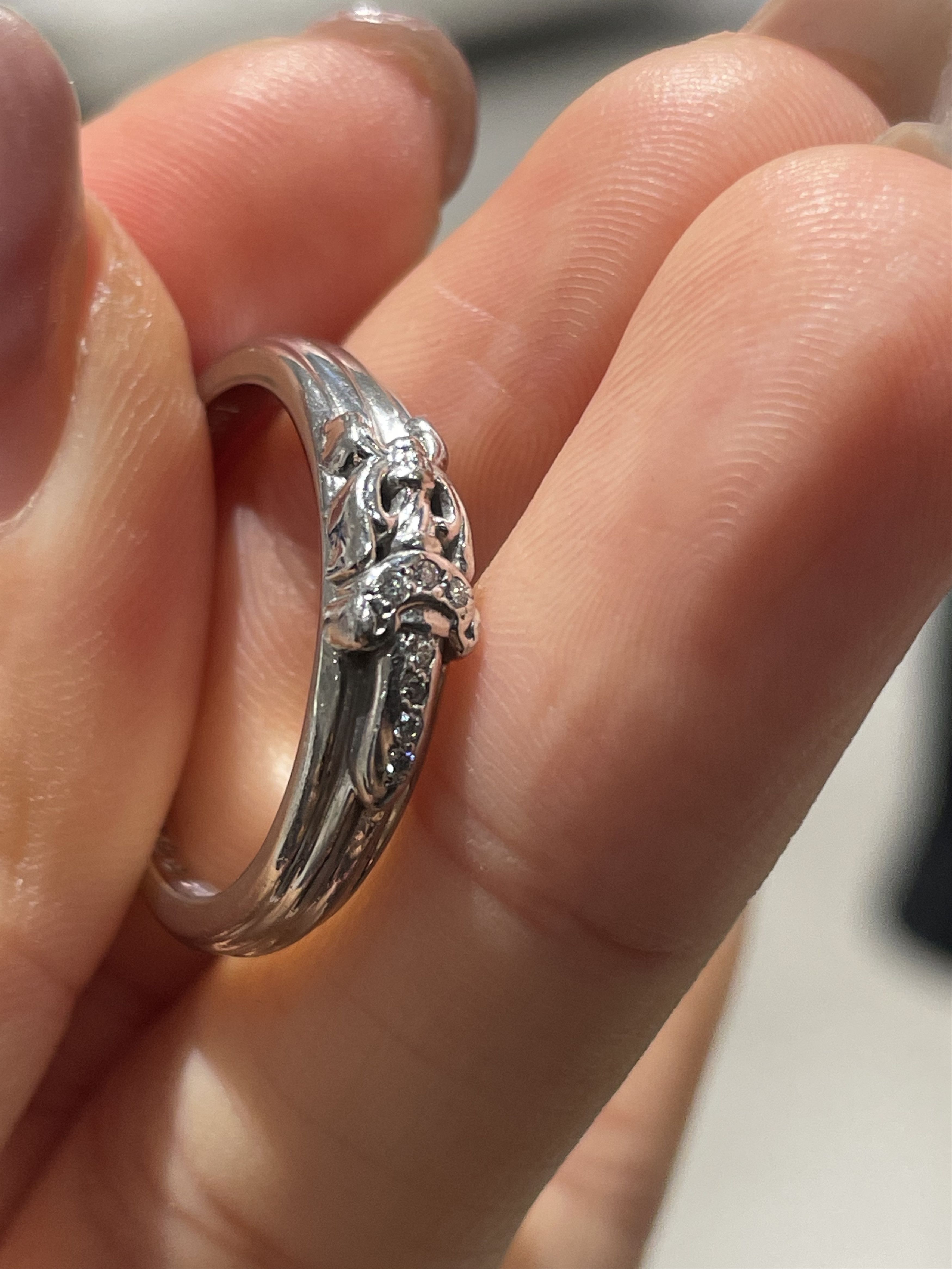 Chrome Hearts Chrome Hearts 18K White Gold Diamonds Baby Dagger Ring Size ONE SIZE - 7 Thumbnail