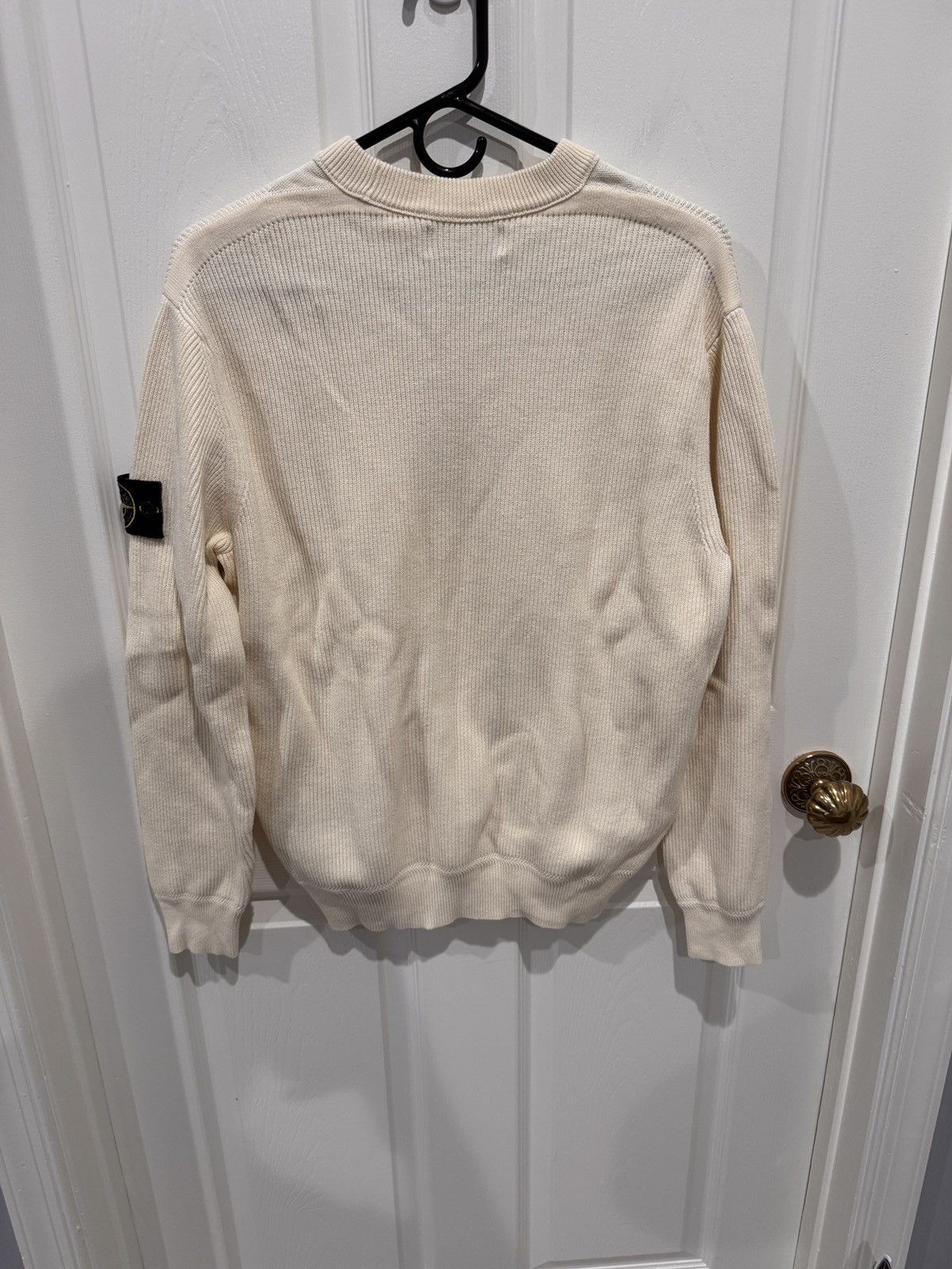 Stone Island Stone Island Mens Creme Knit Sweater Size M (fits TTS) Size US M / EU 48-50 / 2 - 6 Thumbnail