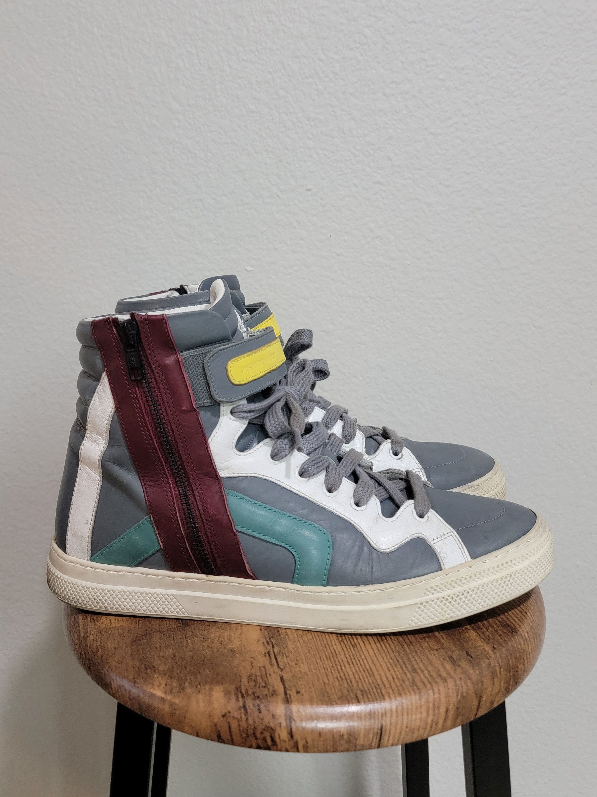 Pierre Hardy 2010S Multicolored Leather Hi-Tops Shoes, Men's (Size 9)