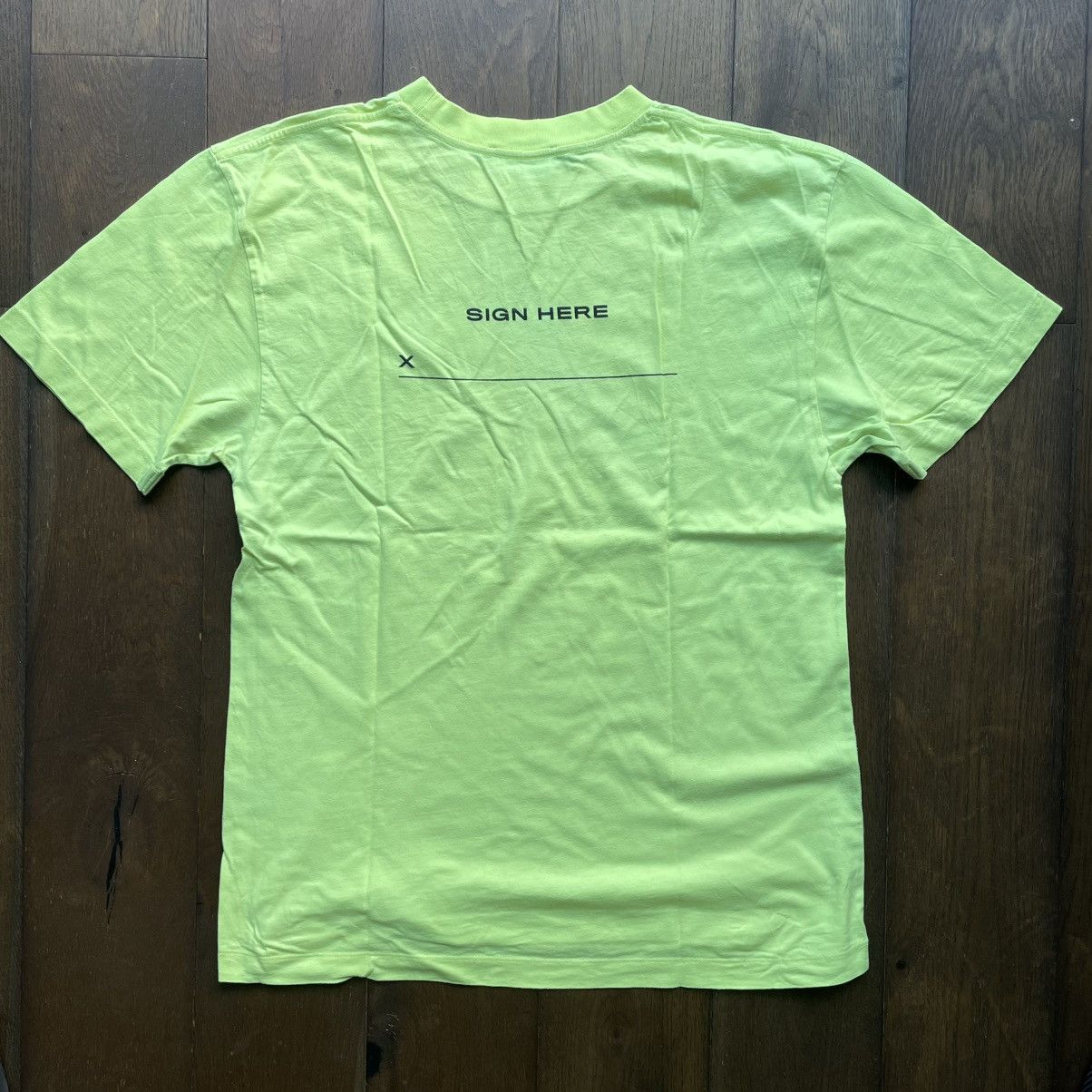 Other ØLÅF Hussein Neon Green “Sign Here” T-Shirt Size US L / EU 52-54 / 3 - 2 Thumbnail