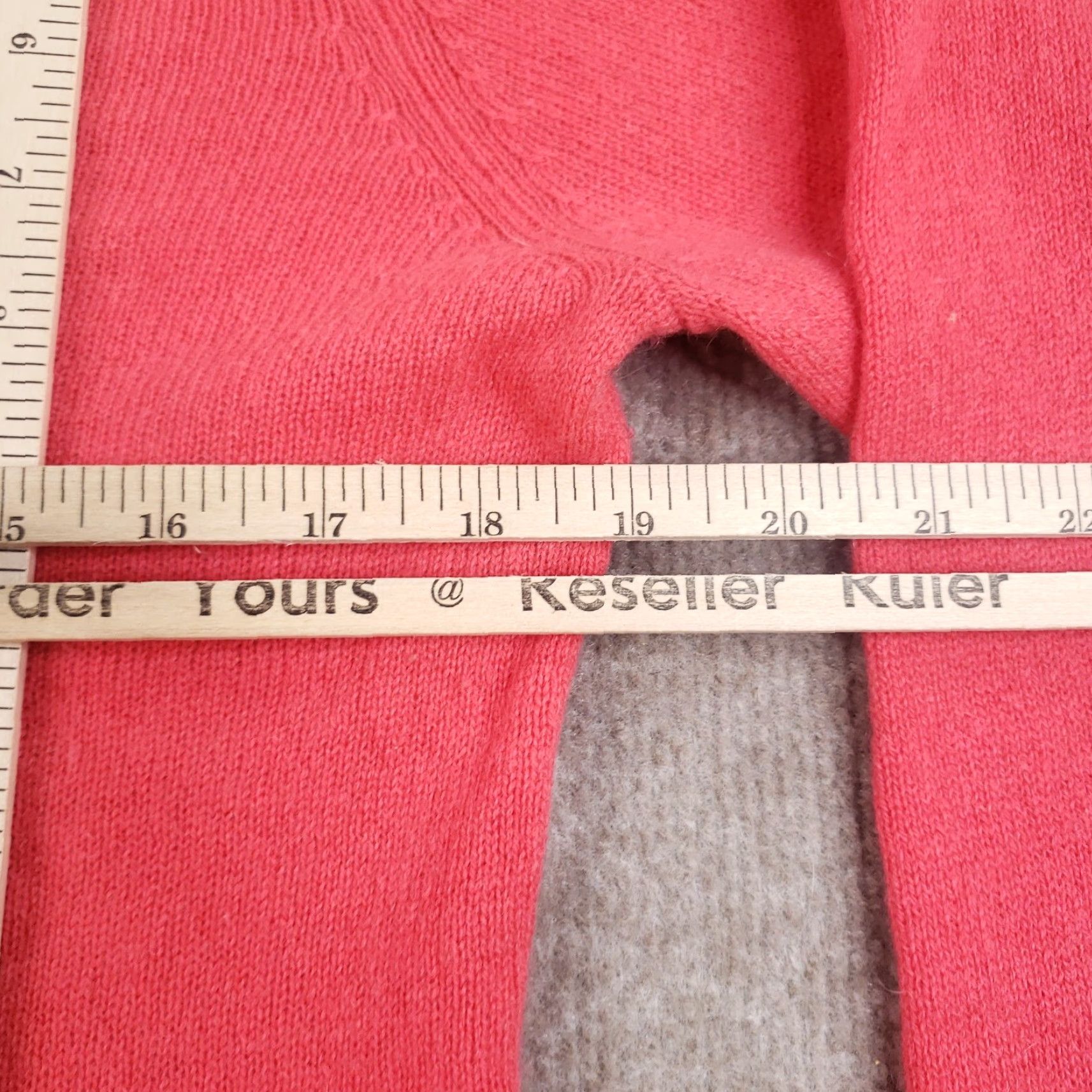 Pinko Claudia Nichole Sweater Womens Large Pink Pullover Knit V-Neck Cashmere Wool Logo Size L / US 10 / IT 46 - 3 Thumbnail