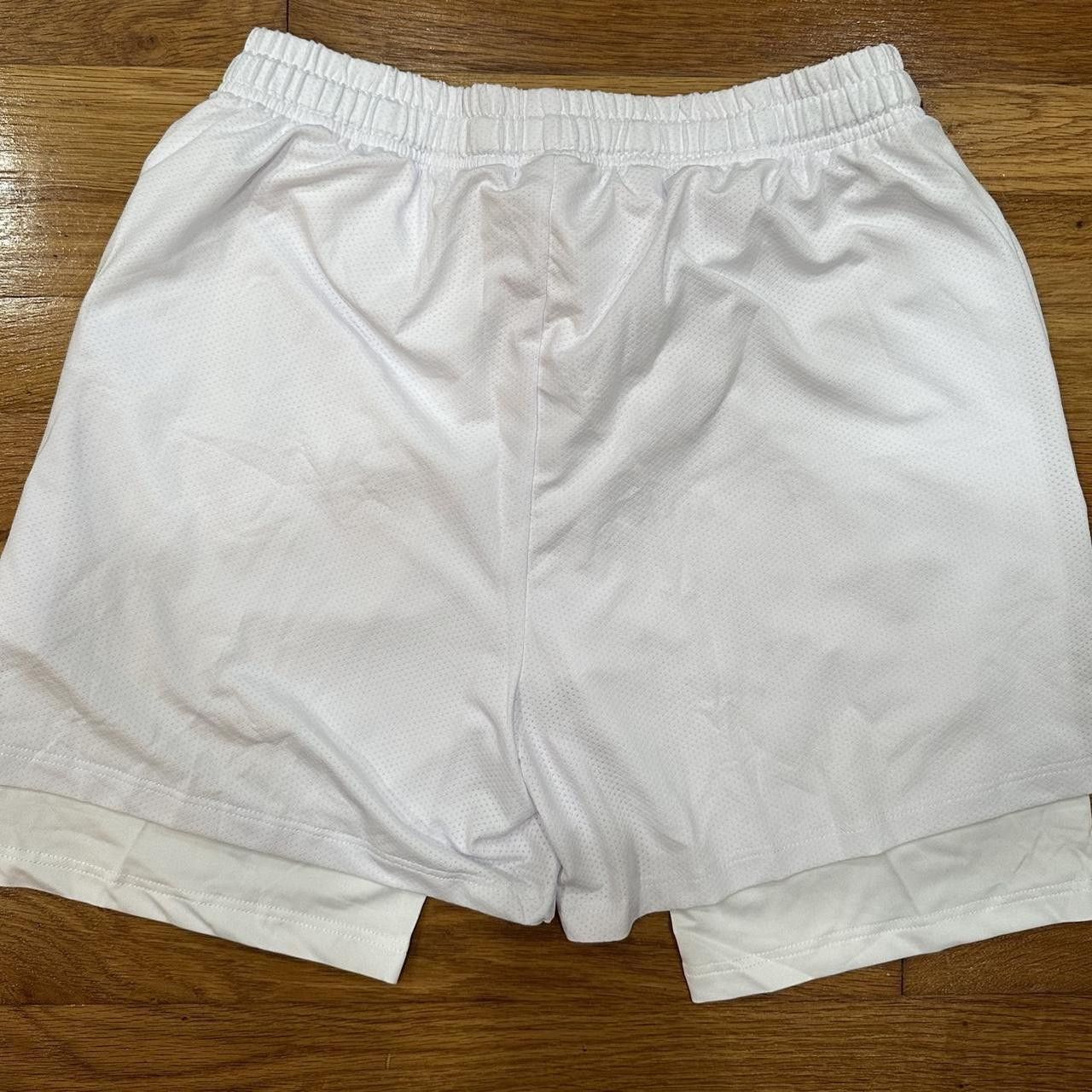 Other White Gym Compression Shorts with Red Flame Print Size US 32 / EU 48 - 5 Thumbnail