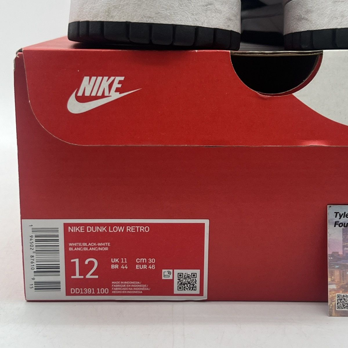 Nike Nike dunk low black white Size US 12 / EU 45 - 6 Thumbnail