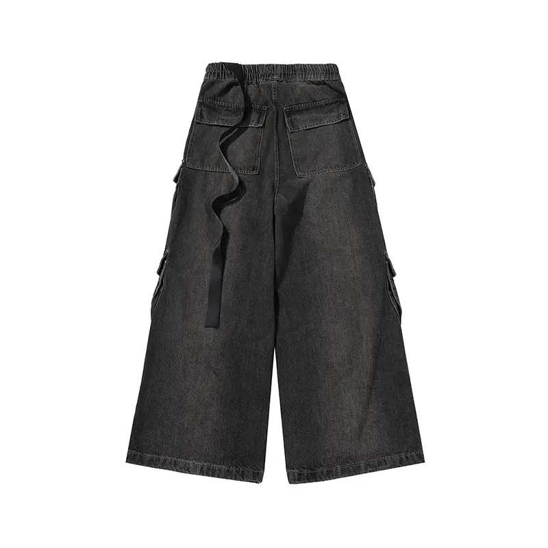 Designer × Japanese Brand × Jean Hombre Drawstring Elastic Baggy Cargo Jeans Size US 32 / EU 48 - 6 Thumbnail