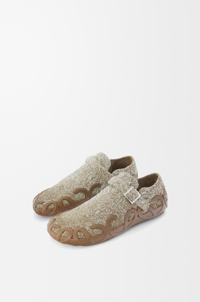 Loewe o1in1g0426 Rise Loafers in Brushed Suede in Khaki Green Size US 8 / EU 41 - 3 Thumbnail