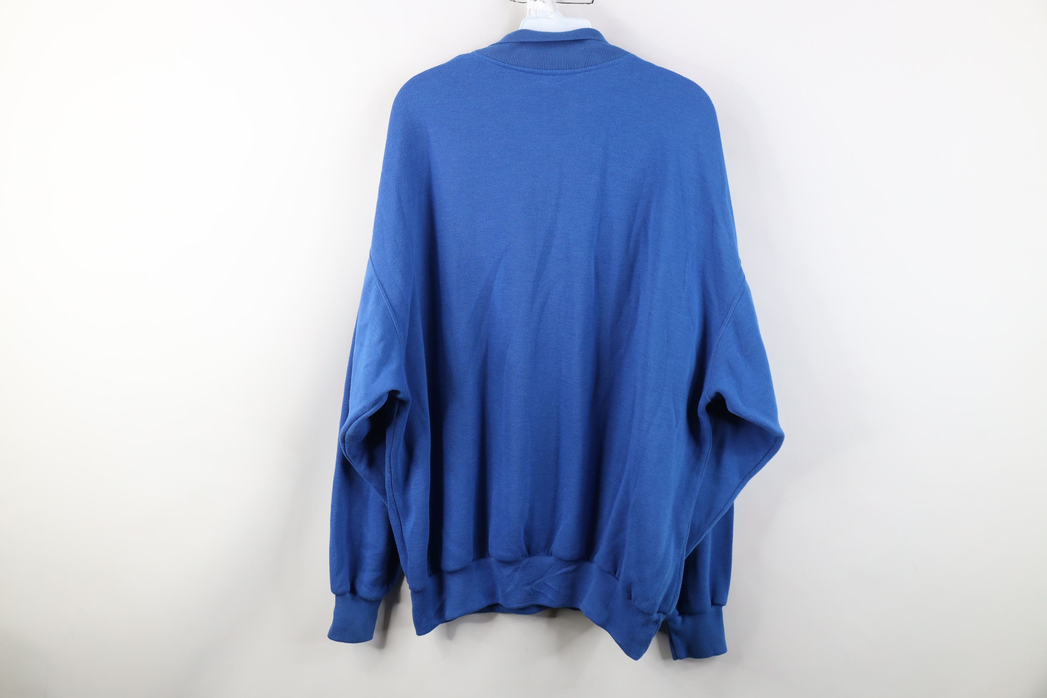 Nike Vintage 90s Nike Scott Mini Swoosh Collared Sweatshirt Blue Size US XL / EU 56 / 4 - 10 Thumbnail