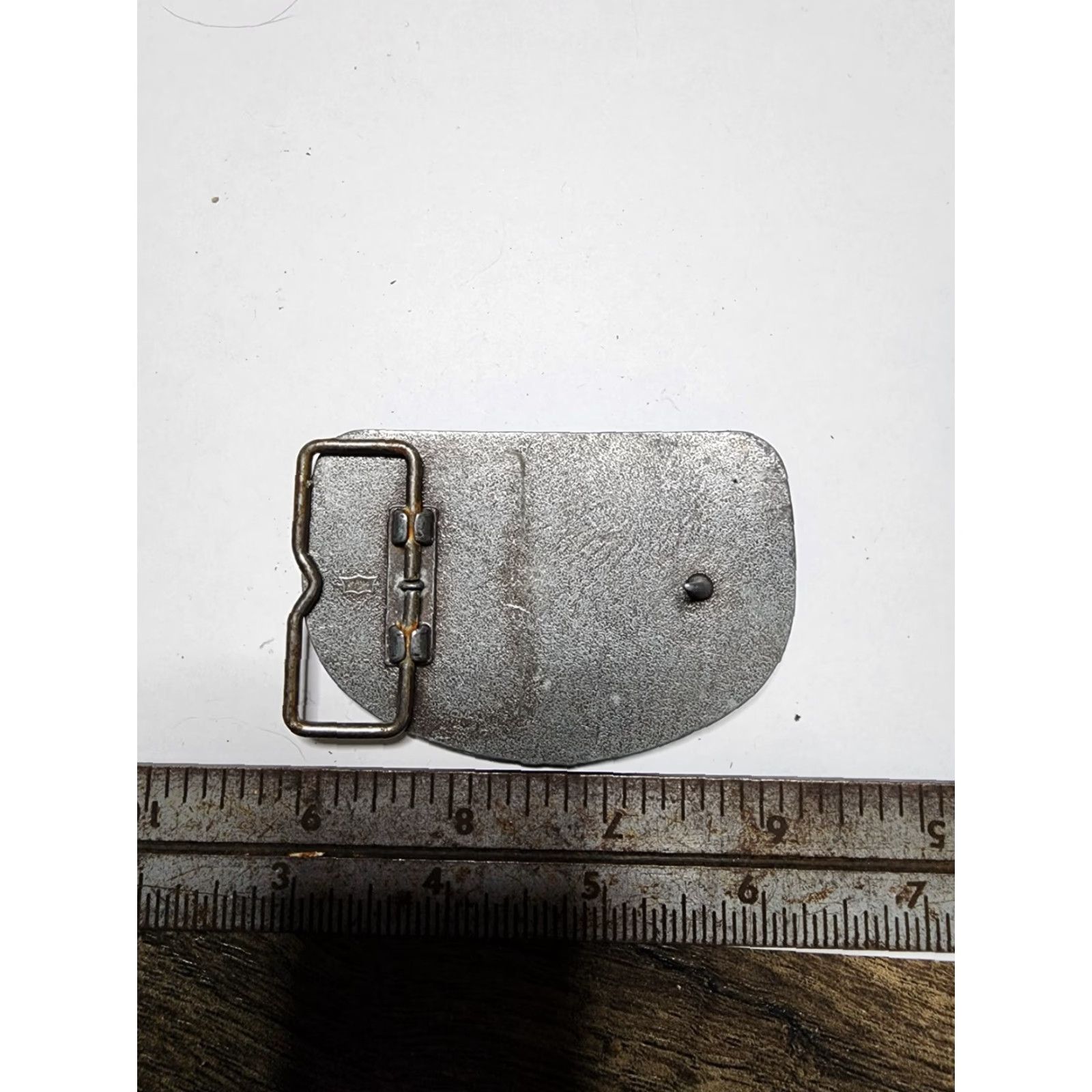Vintage Vintage Buckle Raleigh Heights Semi Truck Belt Buckle Men Gray 80s Metal Size ONE SIZE - 2 Thumbnail