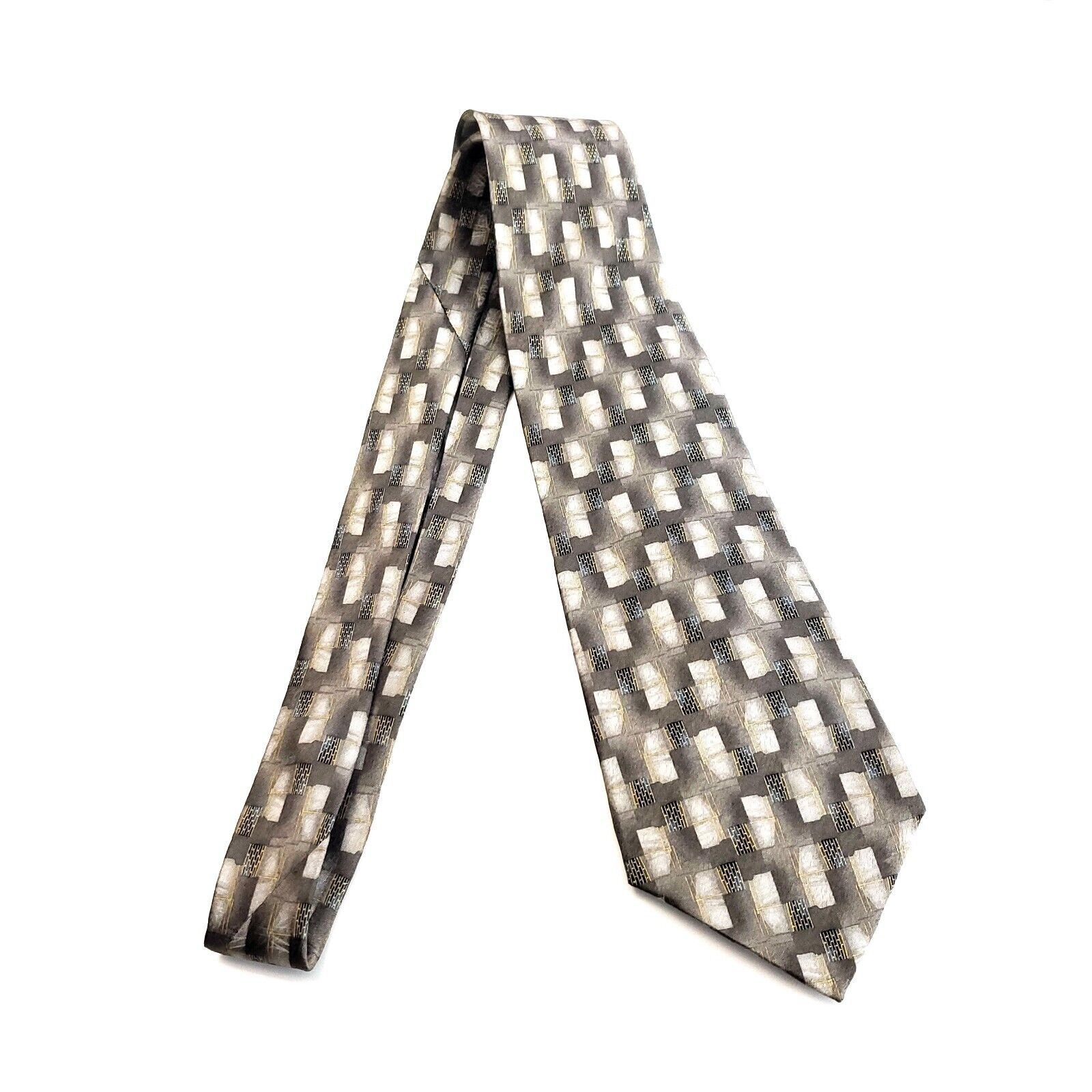 Pierre Cardin Pierre Cardin Beige Tan Abstract Geometric Print Long Wide S Size ONE SIZE - 6 Thumbnail