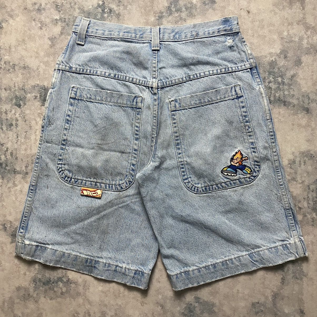 image of Jnco Embroidered Logo Baggy Jean Shorts 90's Y2K Skate, Men's (Size 30)