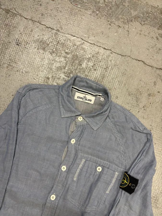 Stone Island Stone Island Ocean Blue Shirt Size US S / EU 44-46 / 1 - 4 Thumbnail