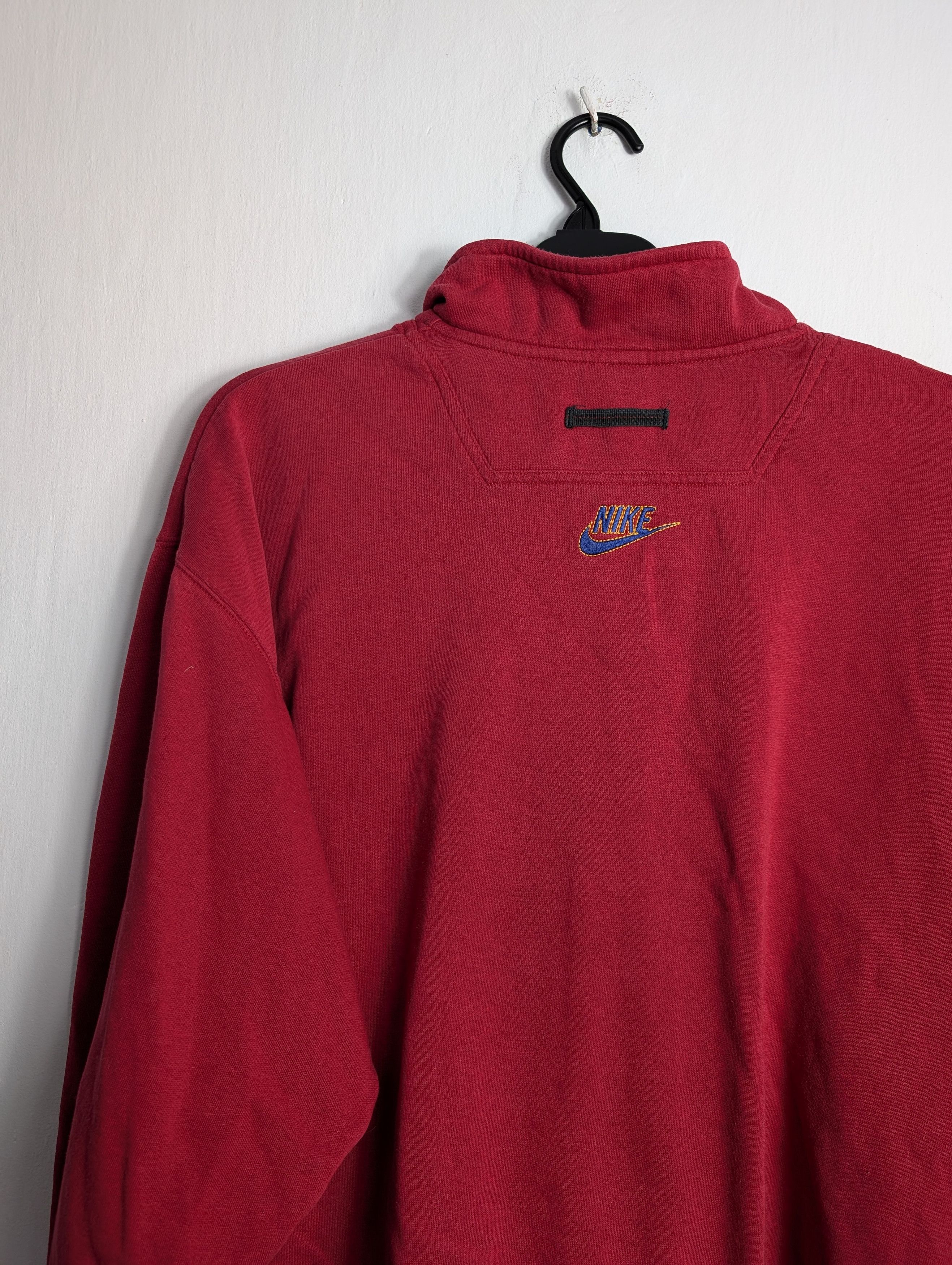 Nike Vintage Nike 1/4 Zip Red Oversize Boxy Streetwear Y2K Retro Size US XXL / EU 58 / 5 - 5 Thumbnail