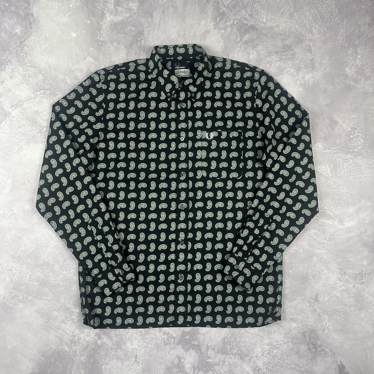Fred perry Drake's London shirt size L Paisley Printed