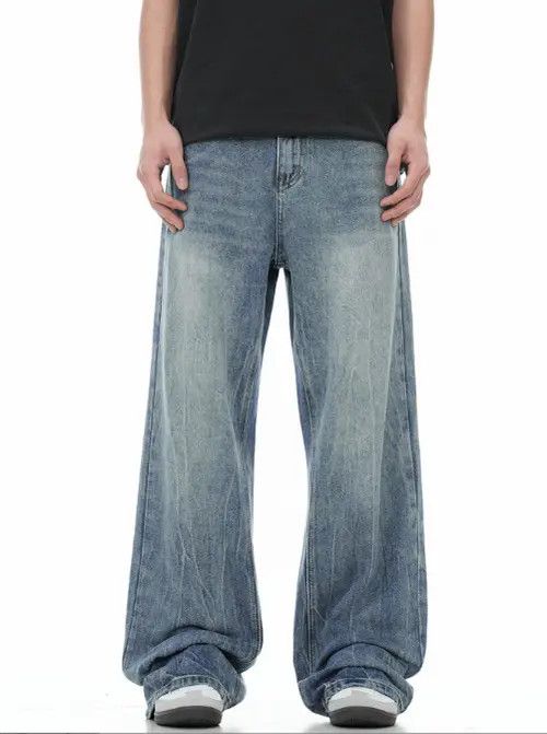 VIBE American washed cleanfit all-match flared high street jeans Size US 32 / EU 48 - 1 Thumbnail
