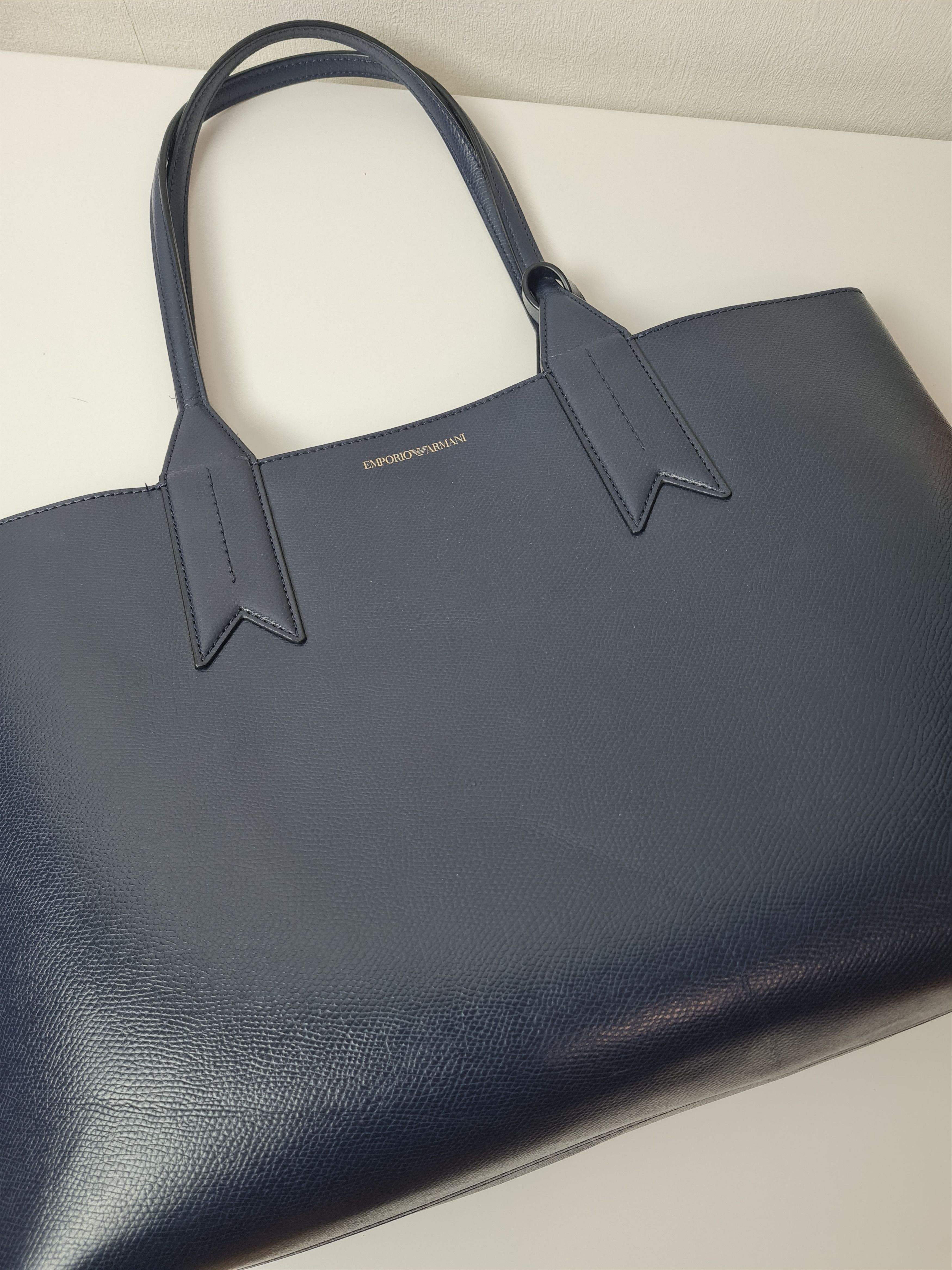 Emporio Armani Womens Vintage Emporio Armani Navy Shopper Bag Blue Size ONE SIZE - 11 Thumbnail