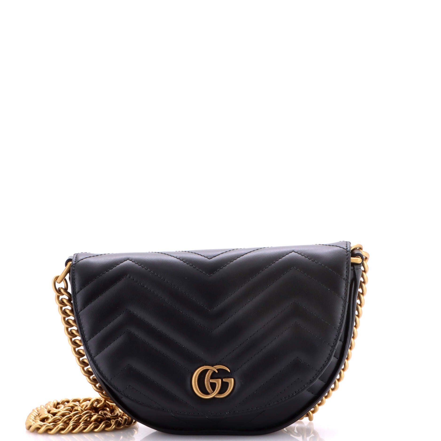 Gucci GG Marmont Half Moon Flap Crossbody Bag Size ONE SIZE - 1 Thumbnail