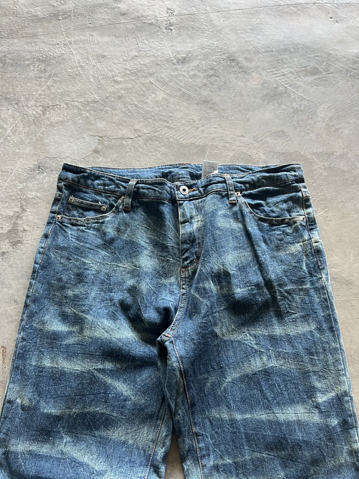 Hysteric Glamour flare japanese denim wavy tiger stripe style wash faded Size US 36 / EU 52 - 2 Thumbnail
