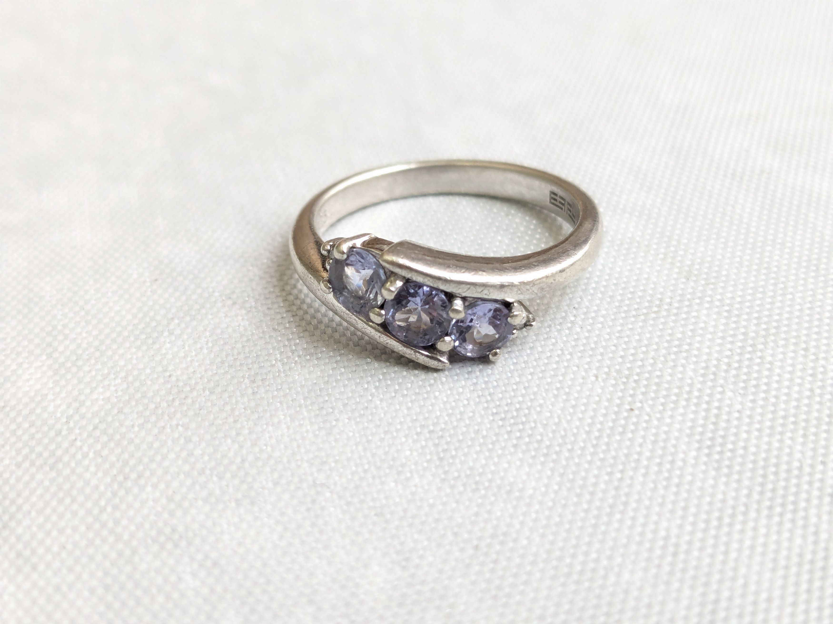 Jewelry Effy Sterling Silver Ring Purple Tanzanite Round Size ONE SIZE - 4 Thumbnail