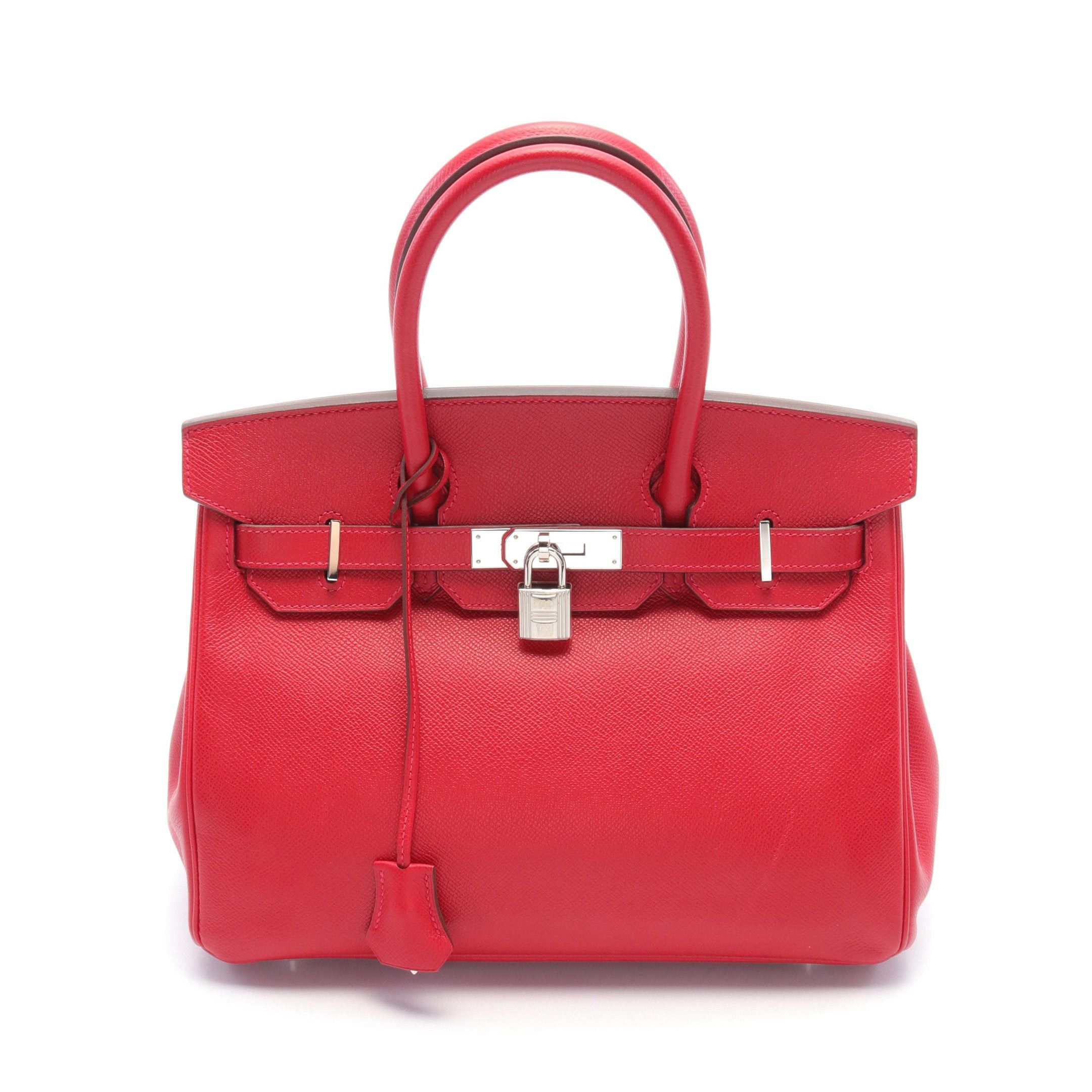 Hermes Hermes Birkin 30 Vermilion Handbag Veau Epsom Red Silver Hardware □Q Stamp Size ONE SIZE - 1 Thumbnail