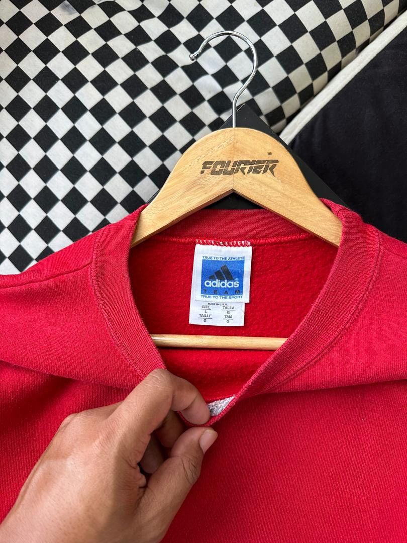Adidas × Vintage VINTAGE ADIDAS CENTER LOGO SWEATSHIRT Size US L / EU 52-54 / 3 - 2 Thumbnail