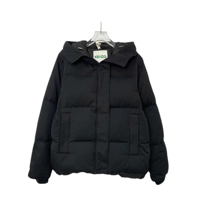 Kenzo Kenzo Black Cotton Women's Puffer Jacket 0089 Size S / US 4 / IT 40 - 1 Thumbnail