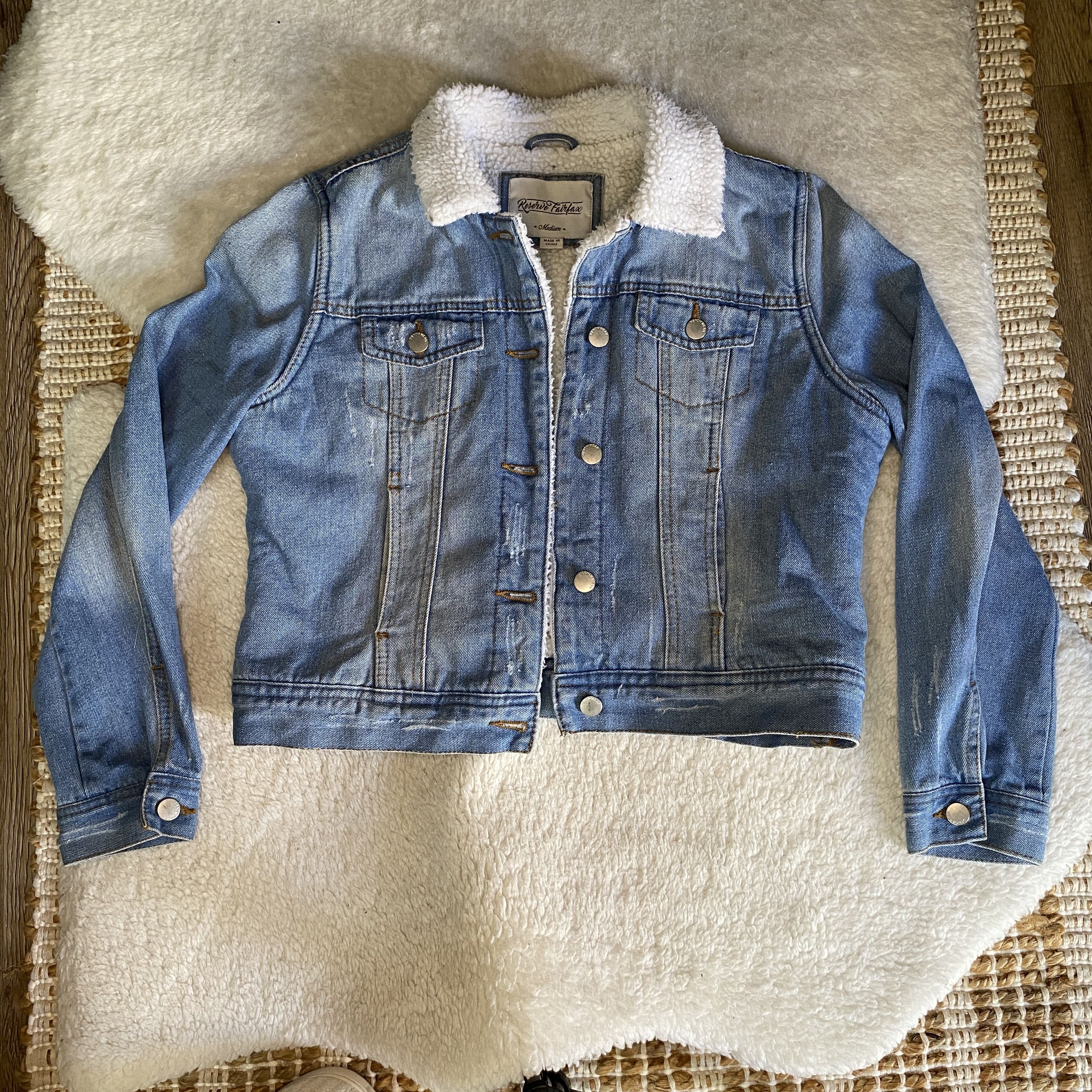 Other Reserve Fairfax Sherpa Lined Denim Jacket - Size Medium Size M / US 6-8 / IT 42-44 - 12 Thumbnail