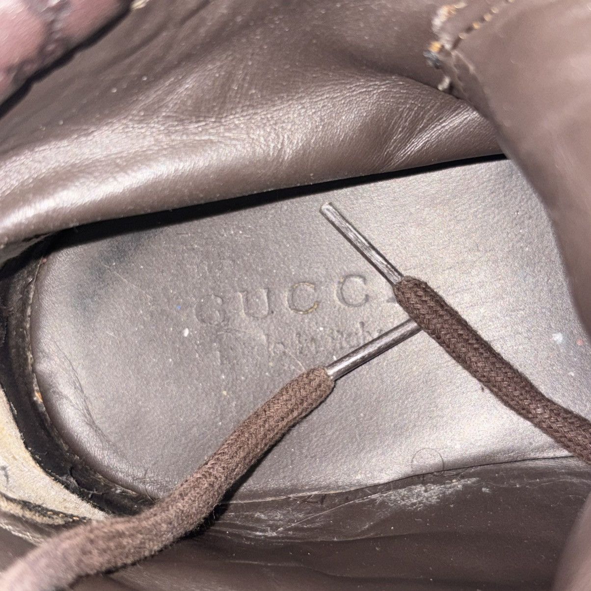 Gucci Vintage Brown Gucci Monogram Hiking Boots Size UK7.5 Size US 9 / EU 42 - 6 Thumbnail