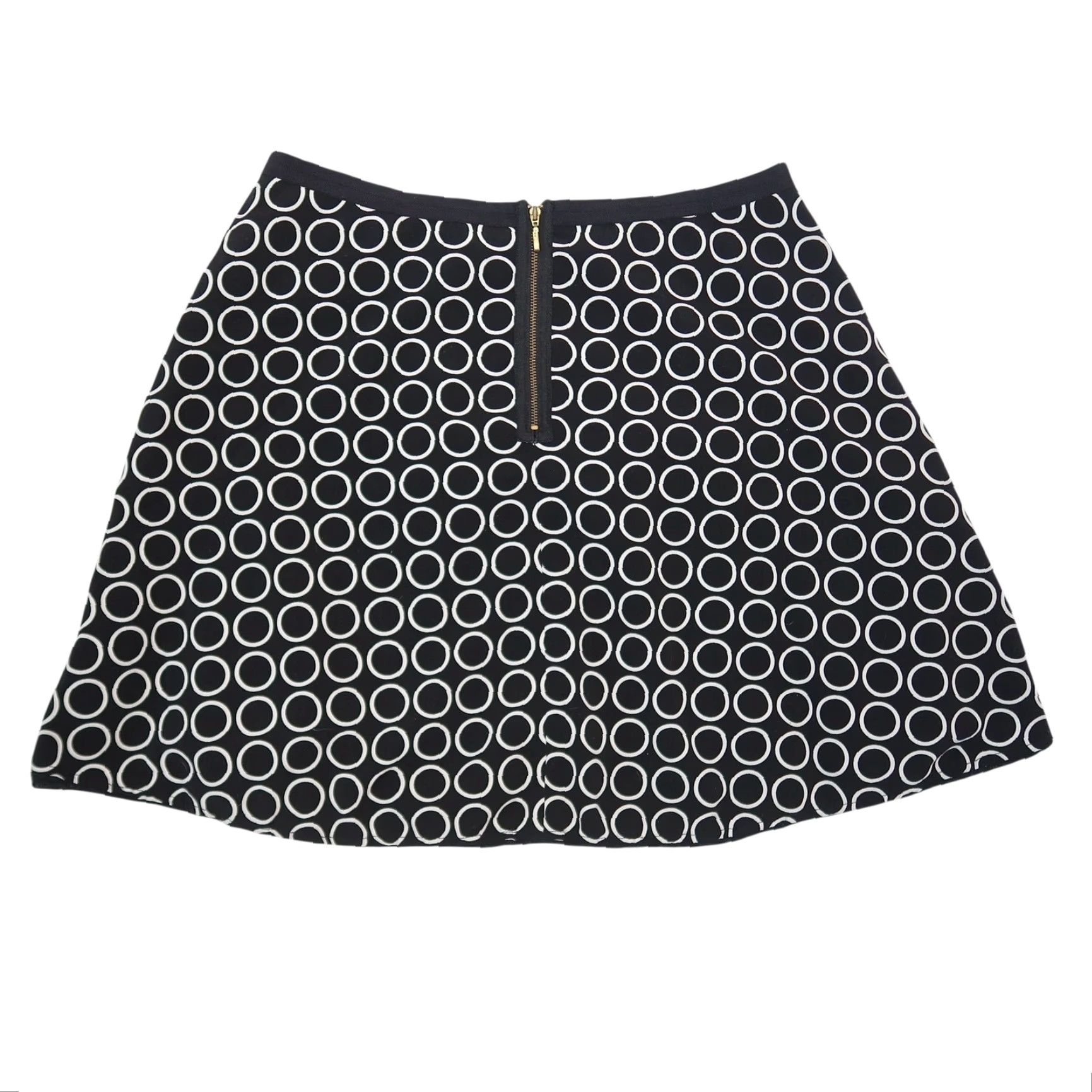 Vintage VINTAGE The Limited Skirt Circle Dot Print Mini Skater Short 6 Black Womens Polka Dot Zip Back 2014 Size 28" / US 6 / IT 42 - 3 Thumbnail