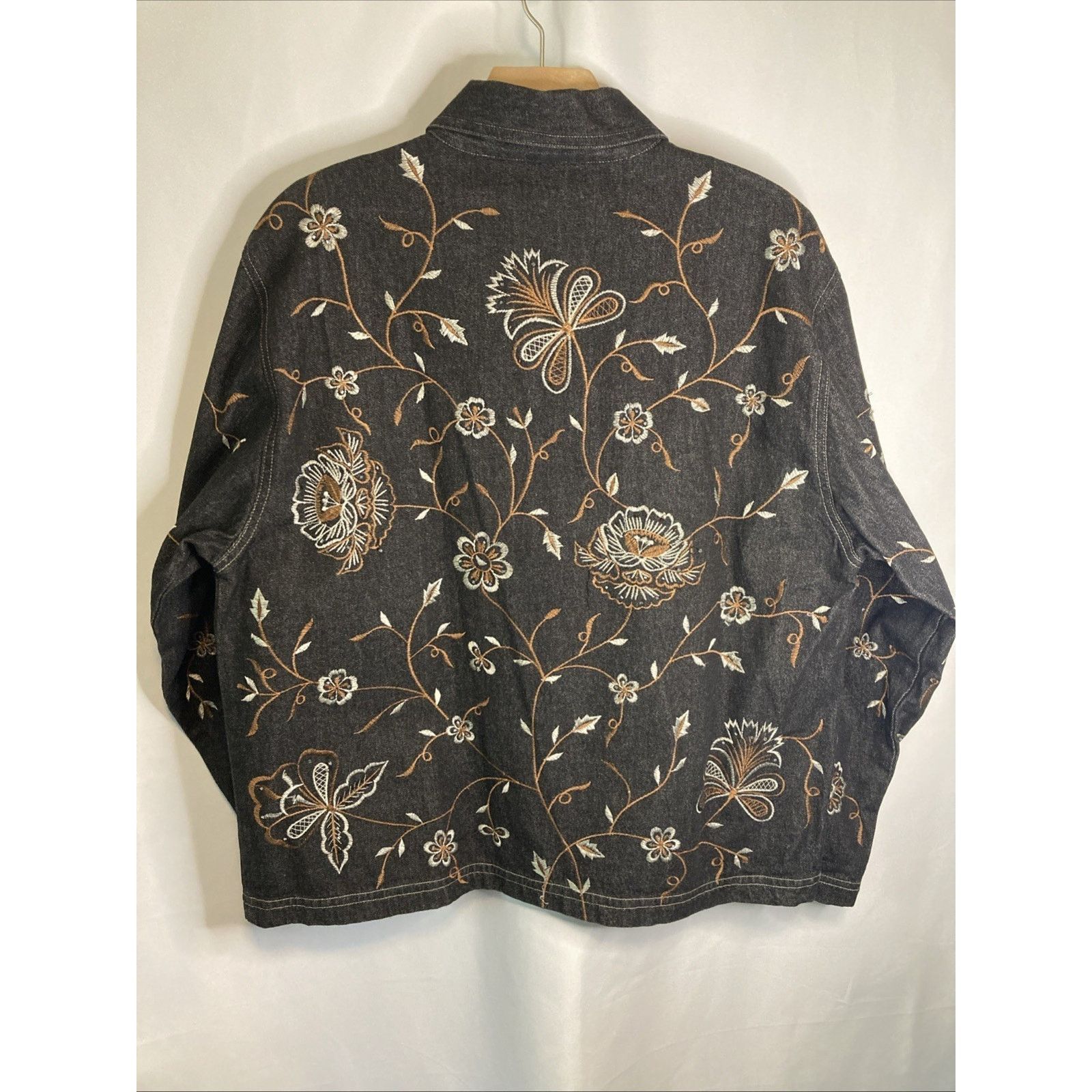 Other Vintage Embroidered Denim Jacket Y2K Floral Boho Women's S Size S / US 4 / IT 40 - 7 Thumbnail