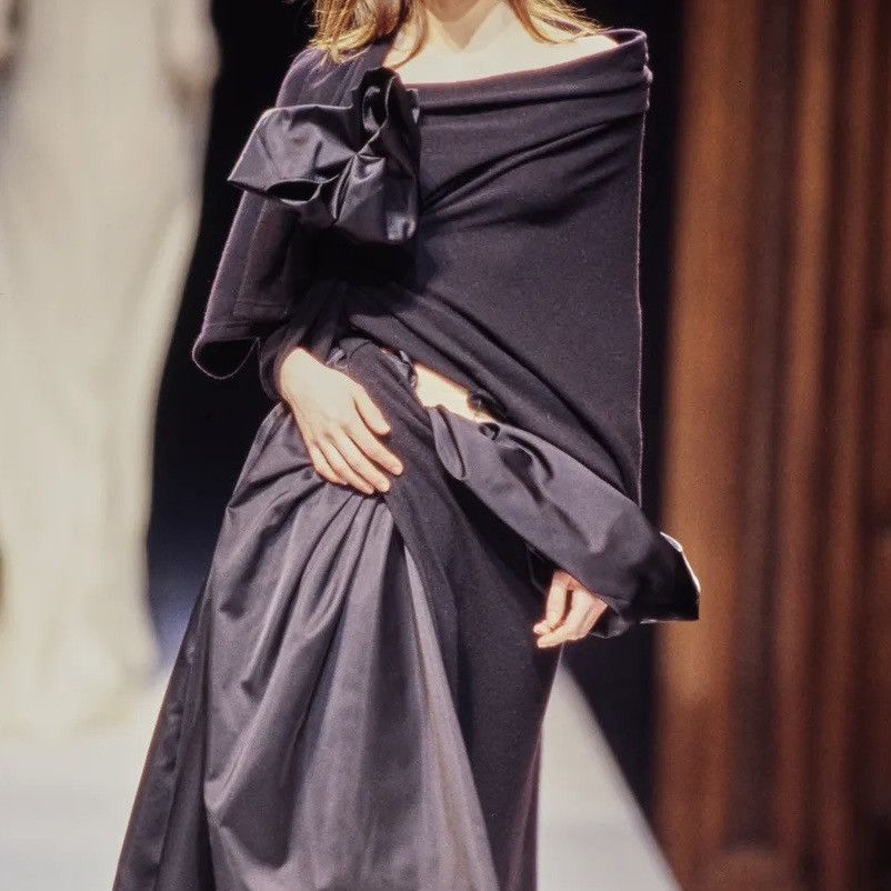 Vintage 90s Yohji Yamamoto asymmetric draped knit top