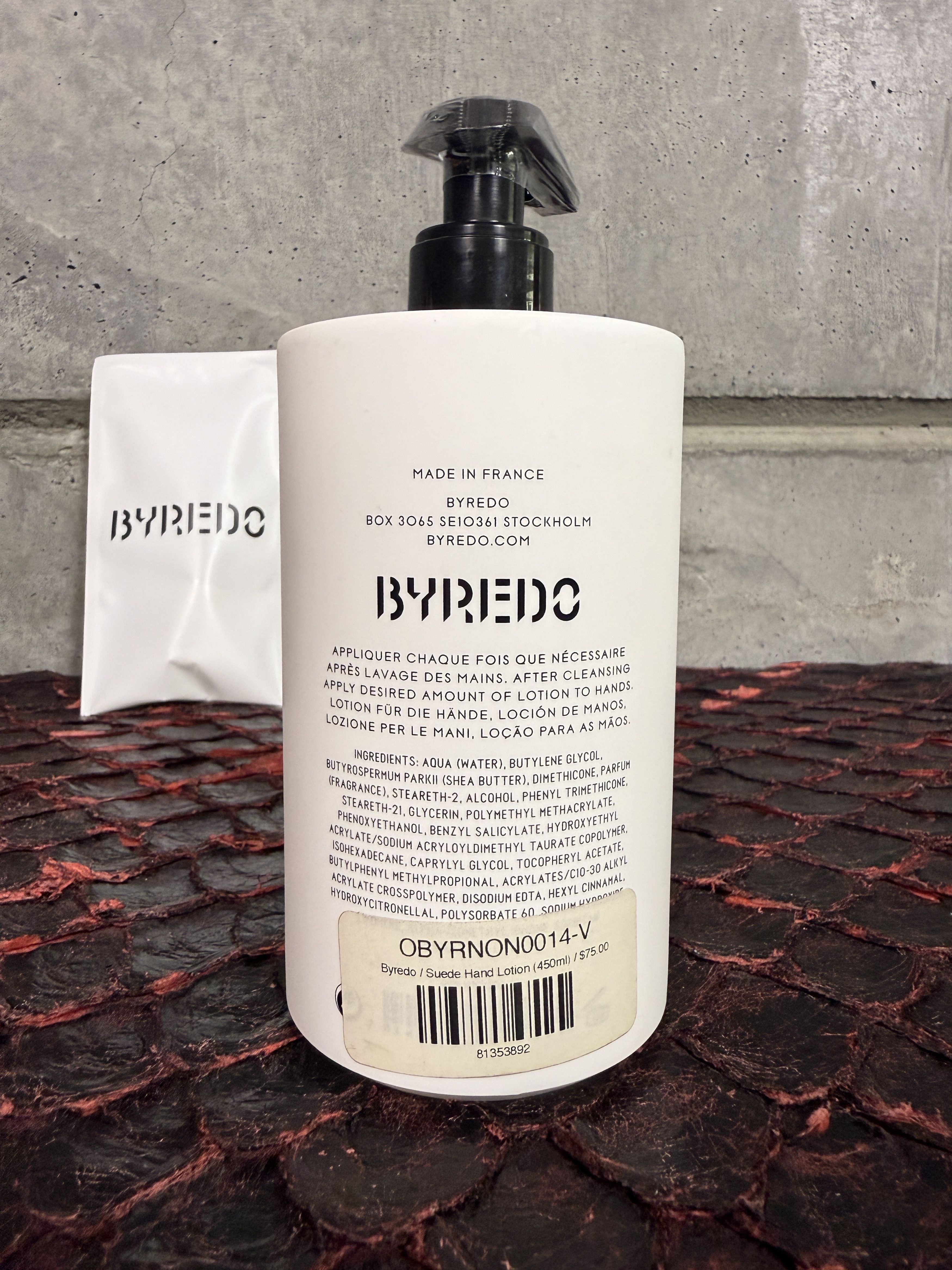 Byredo Byredo Suede Hand Lotion 450 ml Size ONE SIZE - 6 Thumbnail