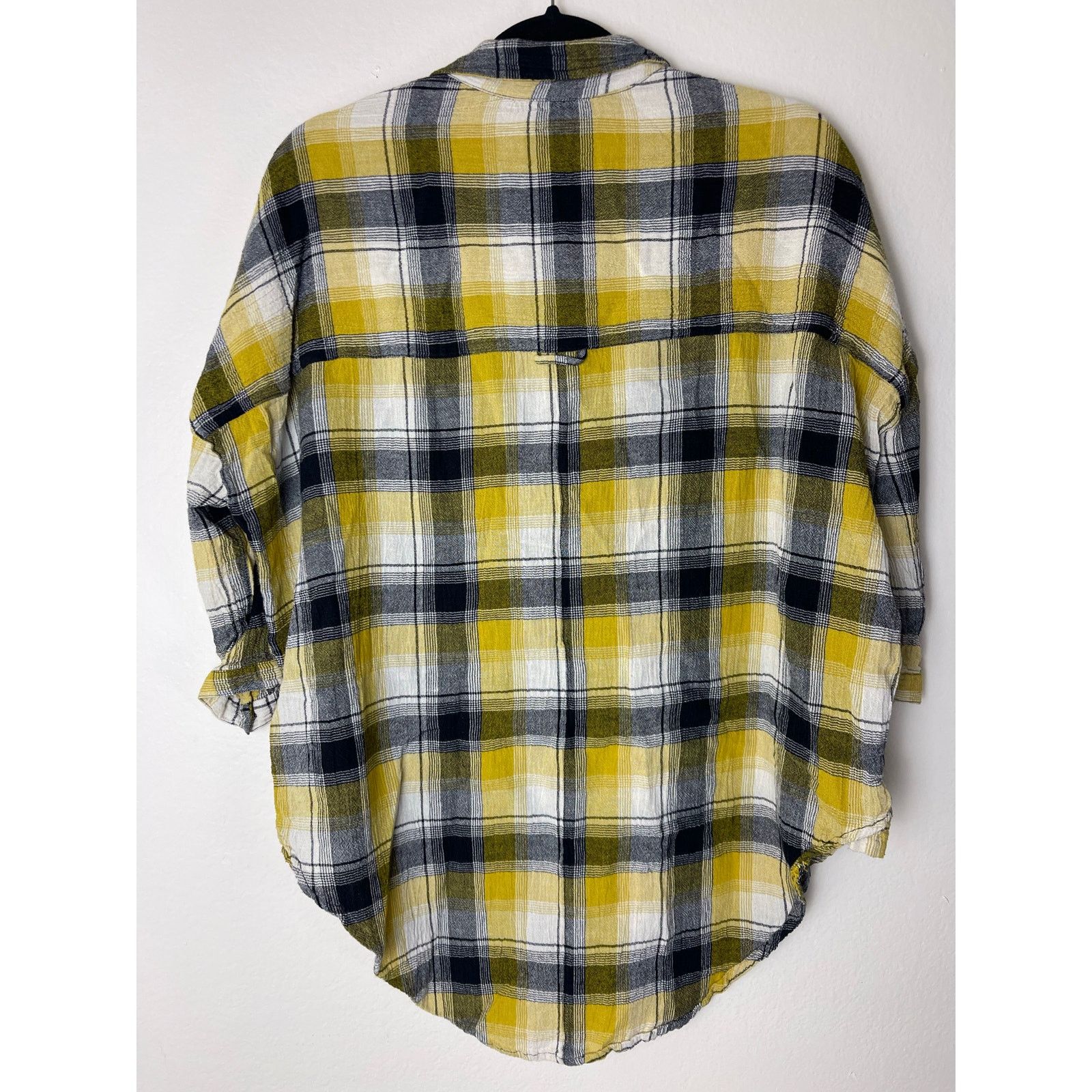 Anthropologie Anthropologie Maeve Embroidered Plaid Oversized Shirt XS/S Size XS / US 0-2 / IT 36-38 - 9 Thumbnail