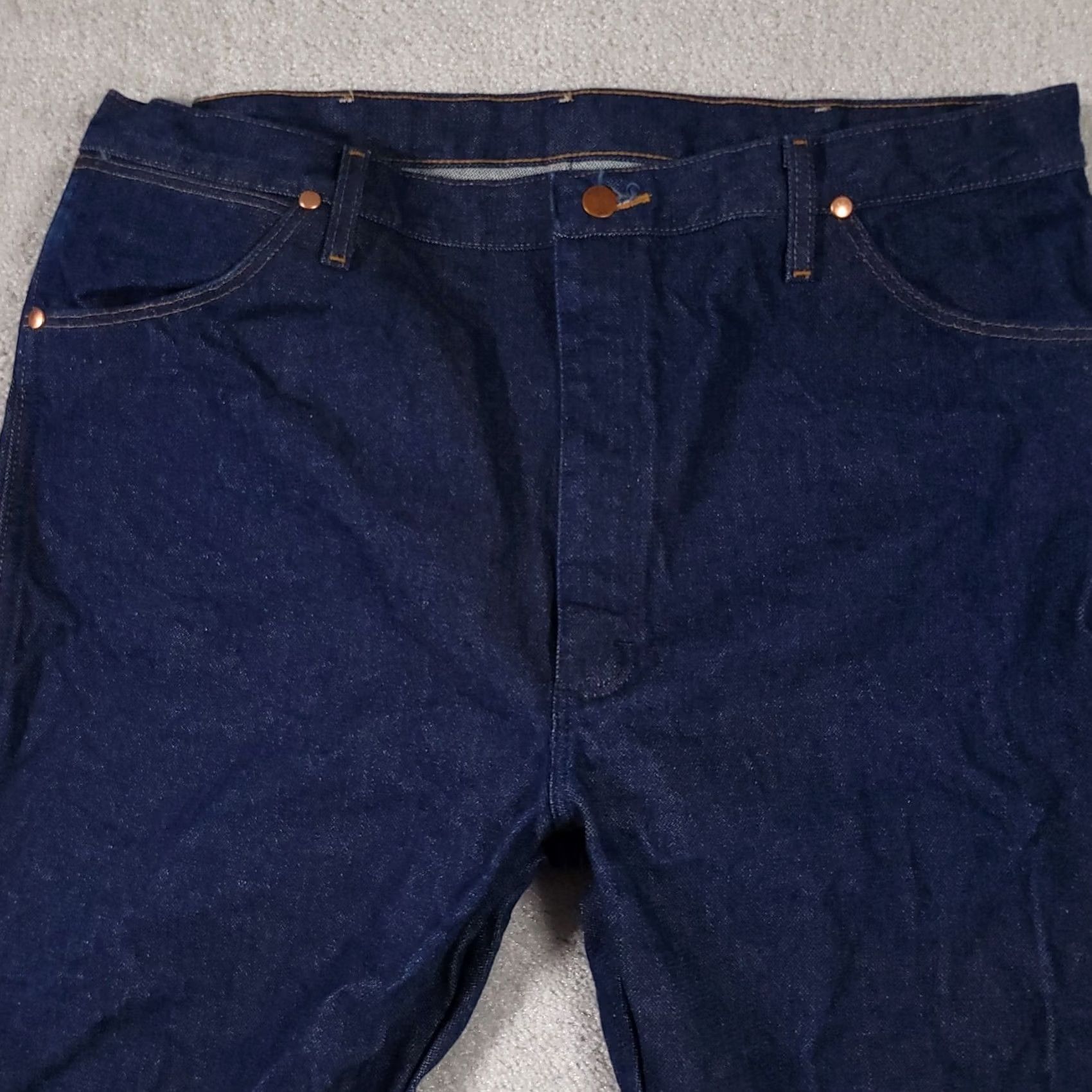 Wrangler Vtg Rigid Wrangler Cowboy Cut 13MWZ Original Fit Jeans Mens 40x30 Dark Wash - Used Condition Size US 40 / EU 56 - 3 Thumbnail